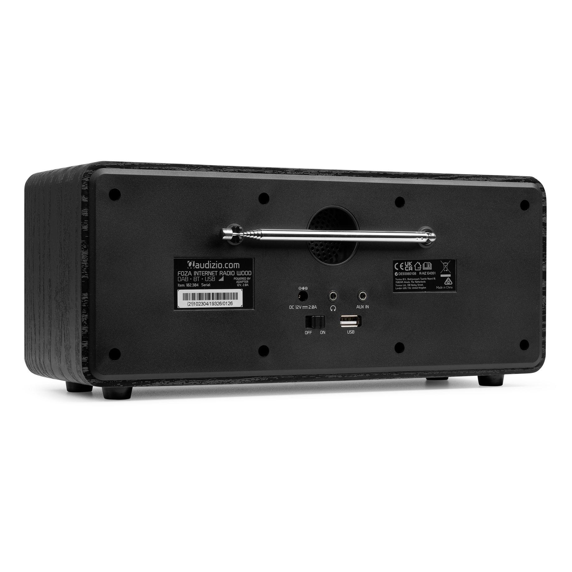 Foza WIFI Internet Stereo Radio with DAB+ Black