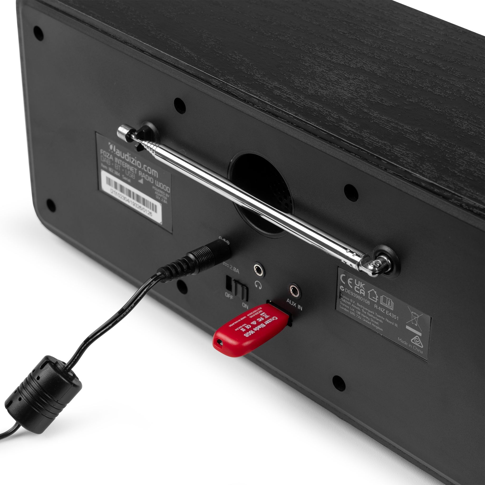 Foza WIFI Internet Stereo Radio with DAB+ Black