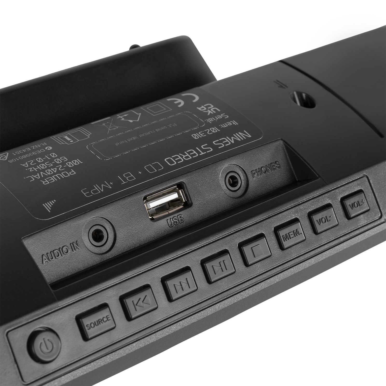 Nimes Stereo HiFi System Black