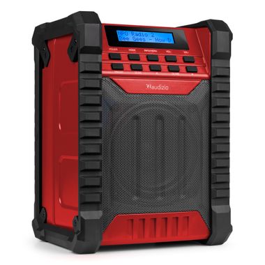 Temi Jobsite DAB+/FM Radio with Battery Red