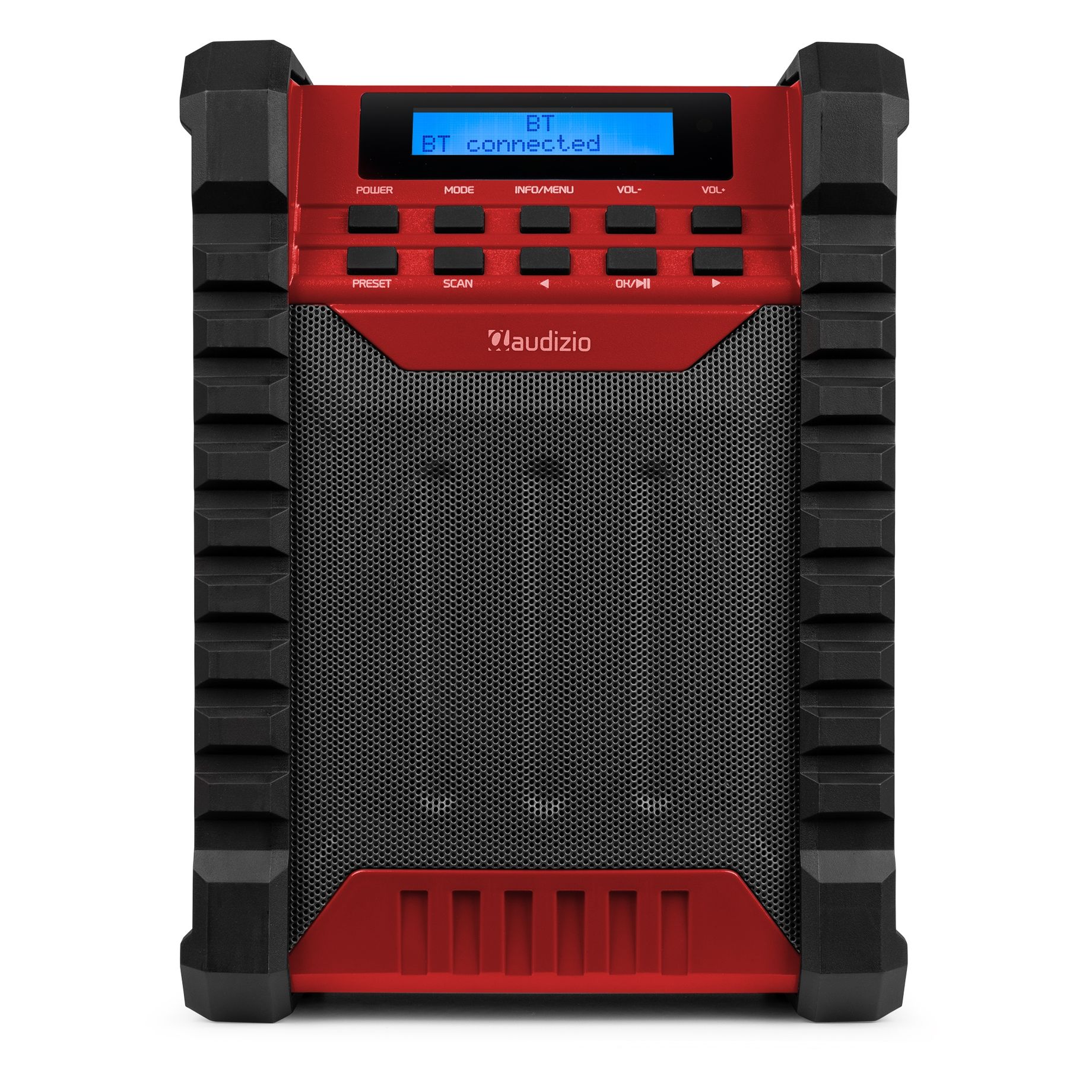Temi Jobsite DAB+/FM Radio with Battery Red