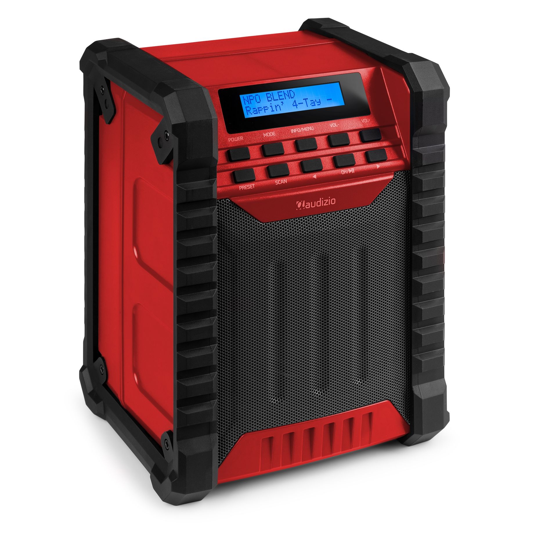 Temi Jobsite DAB+/FM Radio with Battery Red