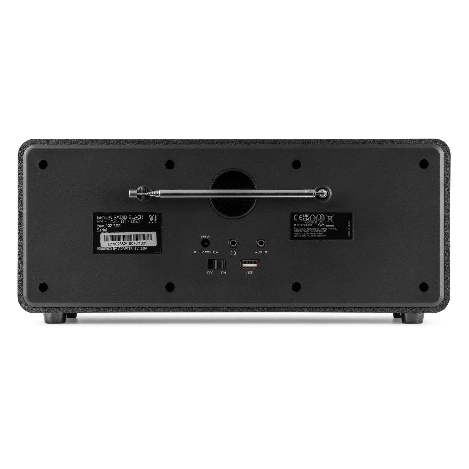 Genua DAB+ Stereo Radio Black