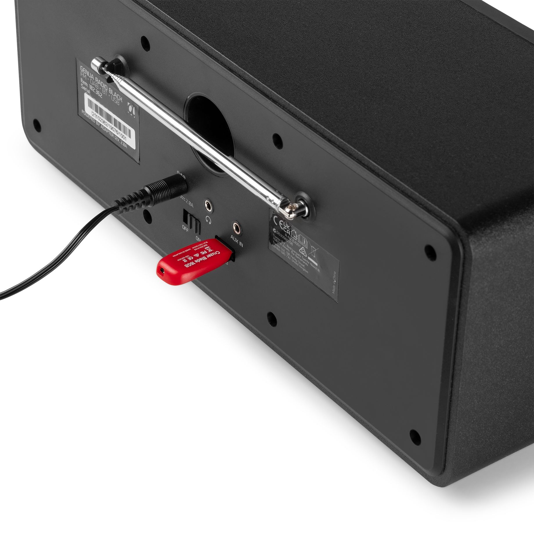 Genua DAB+ Stereo Radio Black