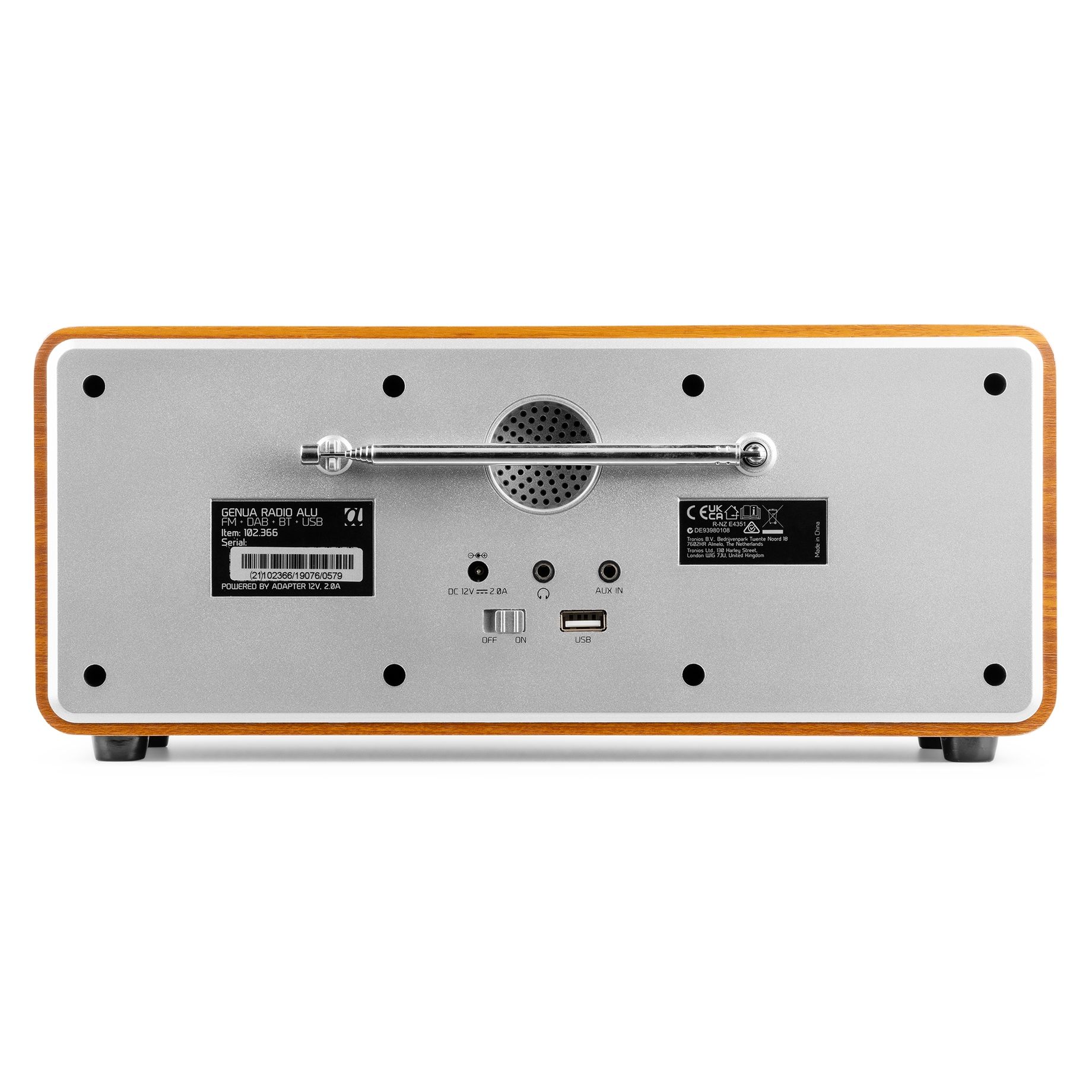 Genua DAB+ Stereo Radio Silver