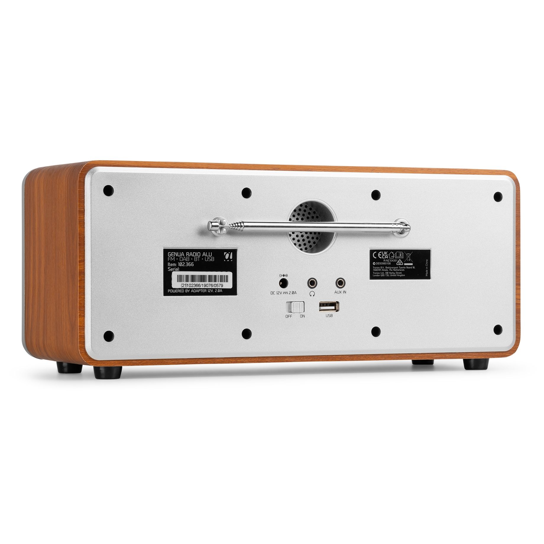 Genua DAB+ Stereo Radio Silver
