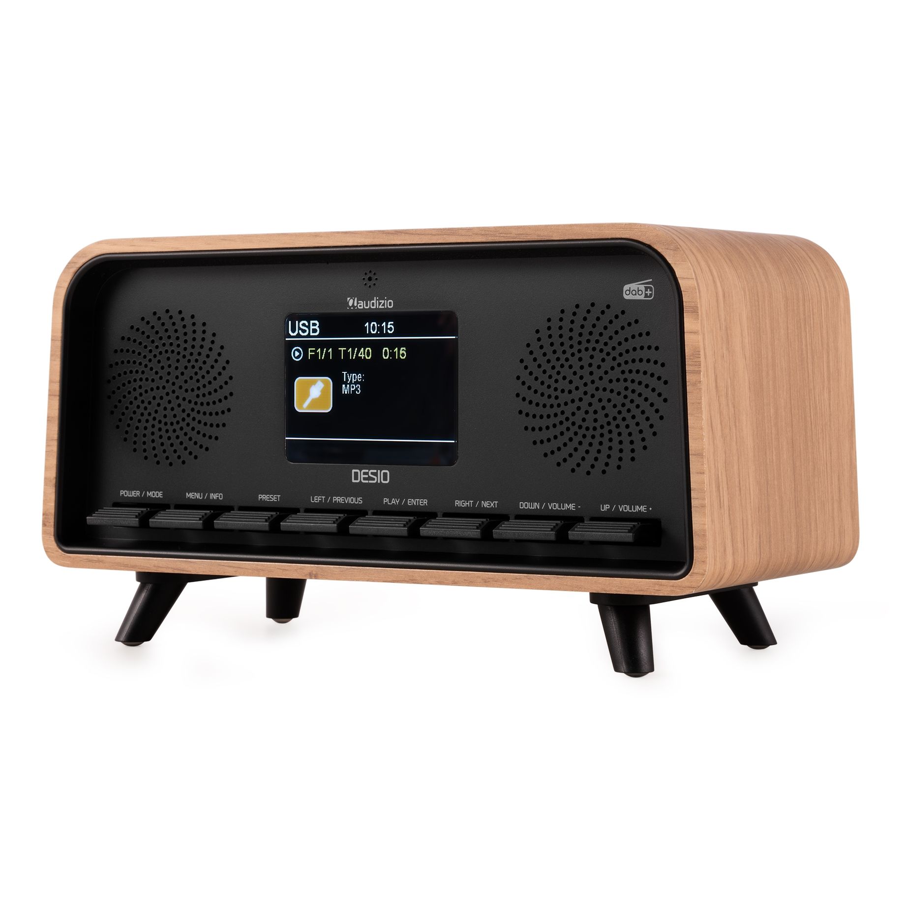 Desio DAB Radio Light Wood