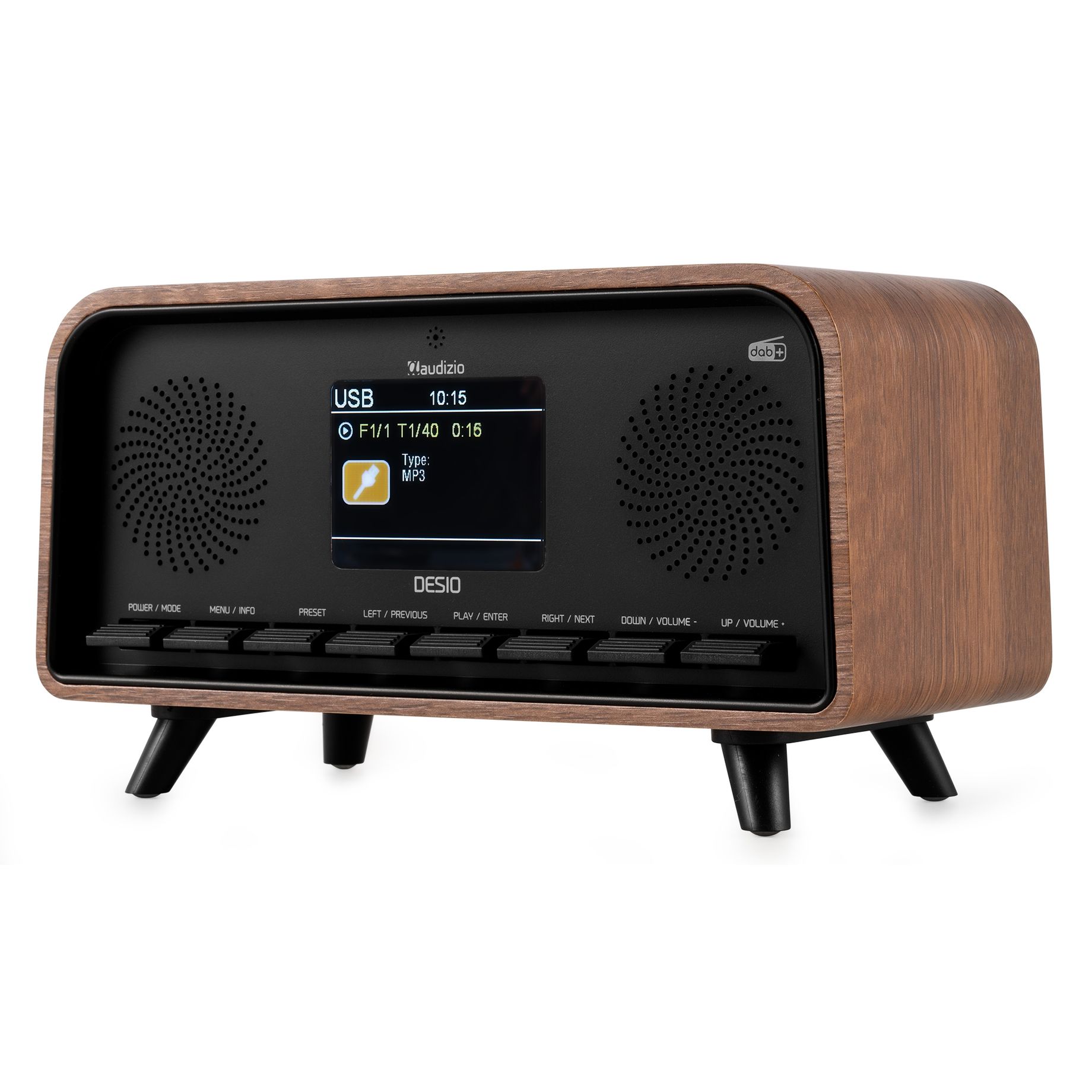 Desio DAB Radio Dark Wood