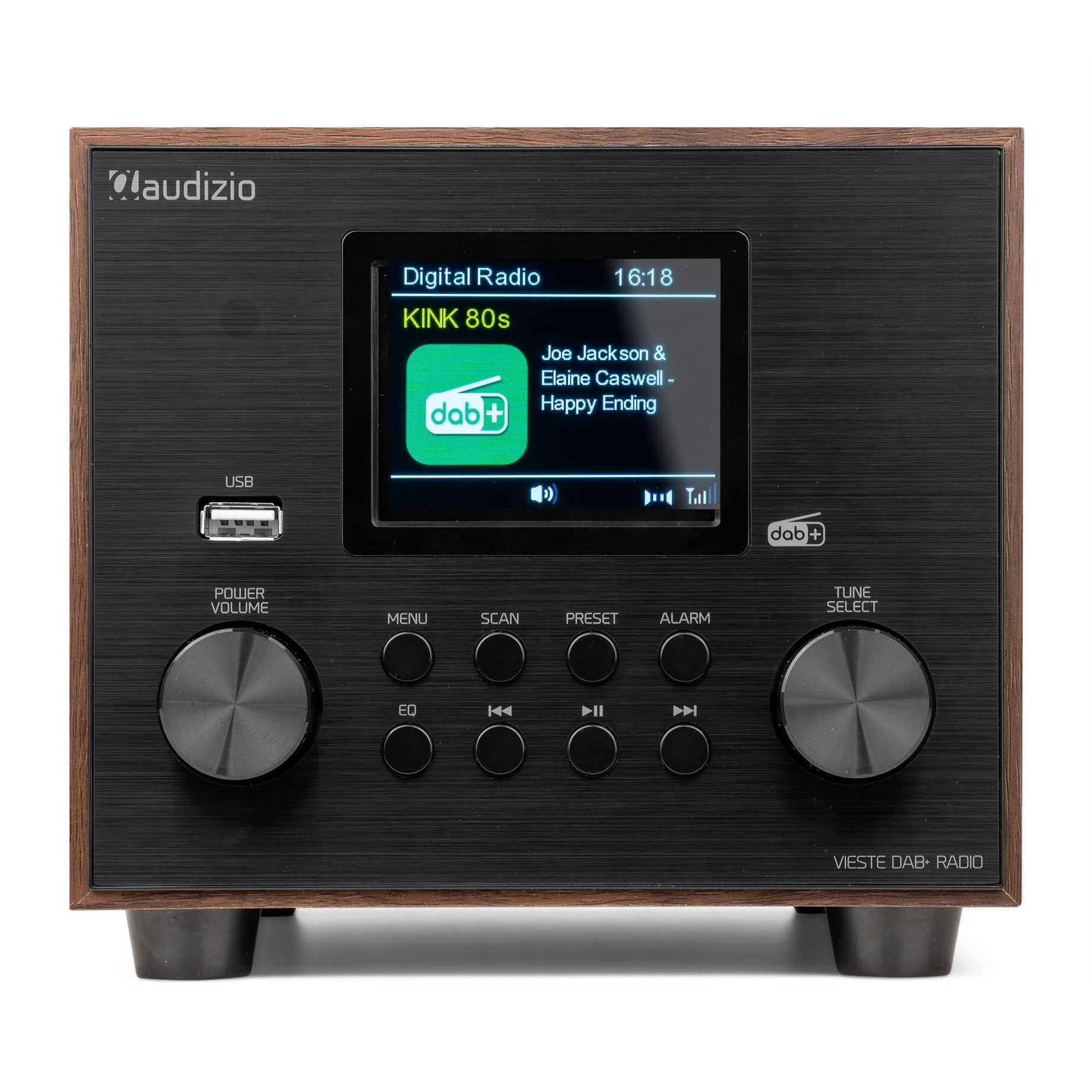 Vieste DAB+ Radio with Subwoofer Wood