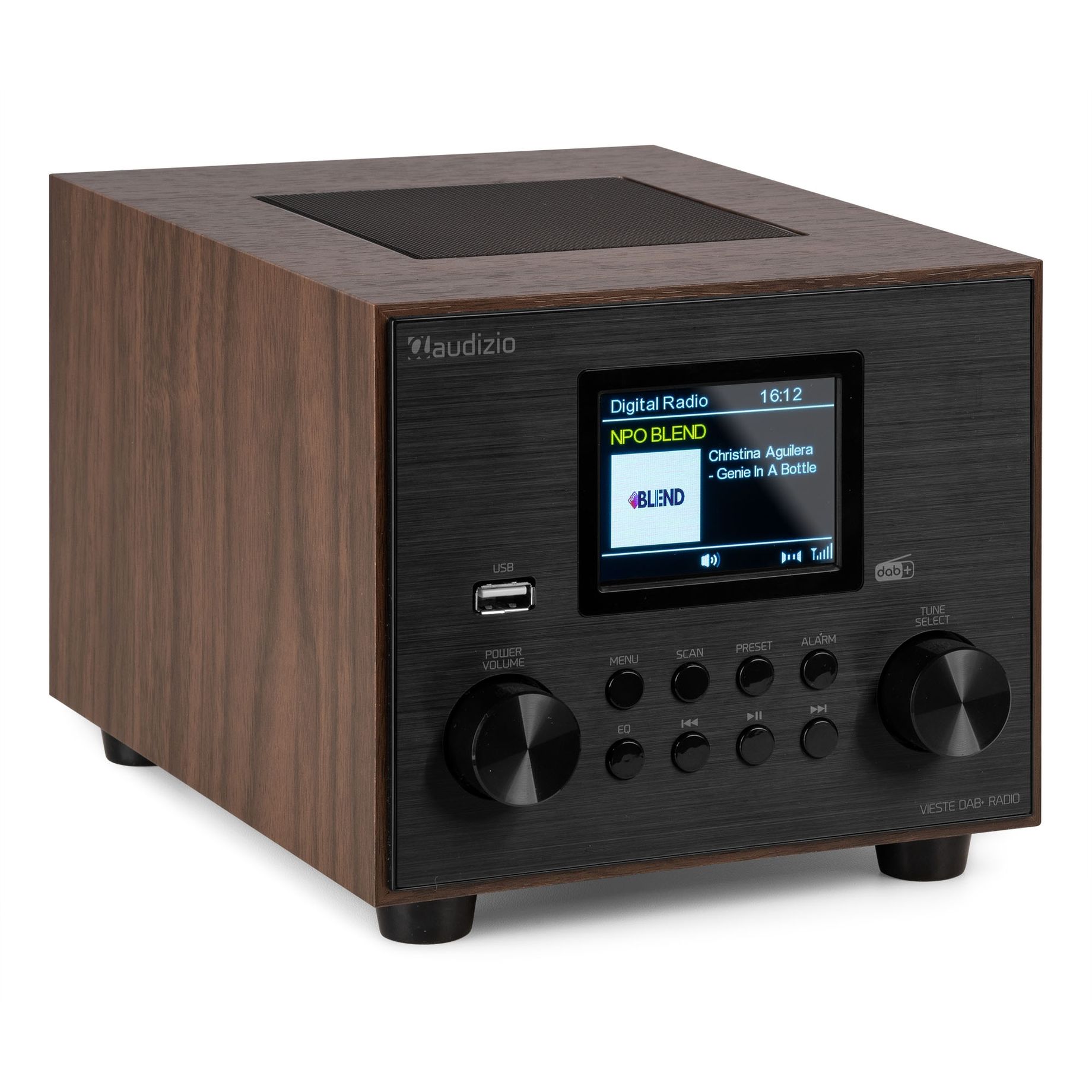Vieste DAB+ Radio with Subwoofer Wood