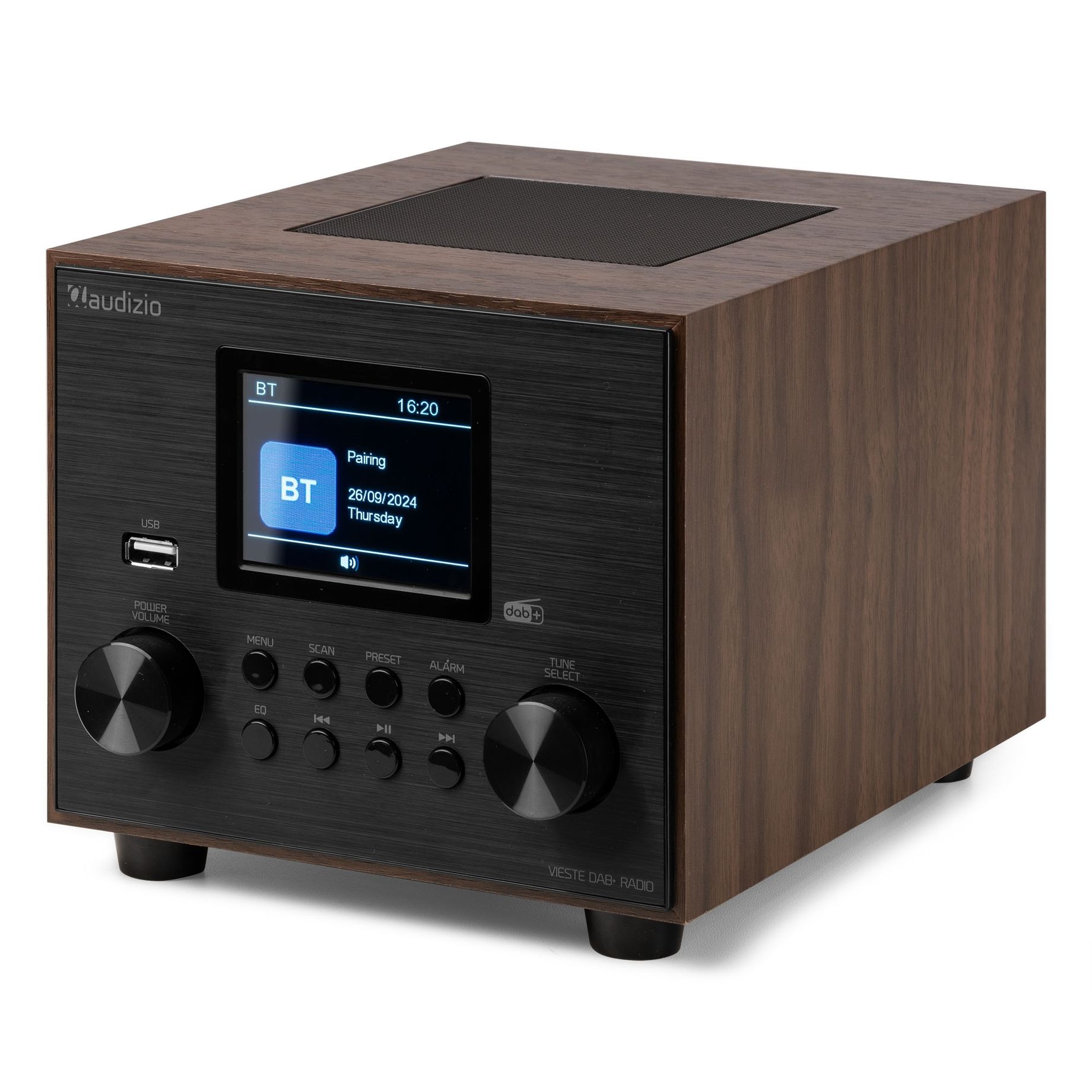 Vieste DAB+ Radio with Subwoofer Wood