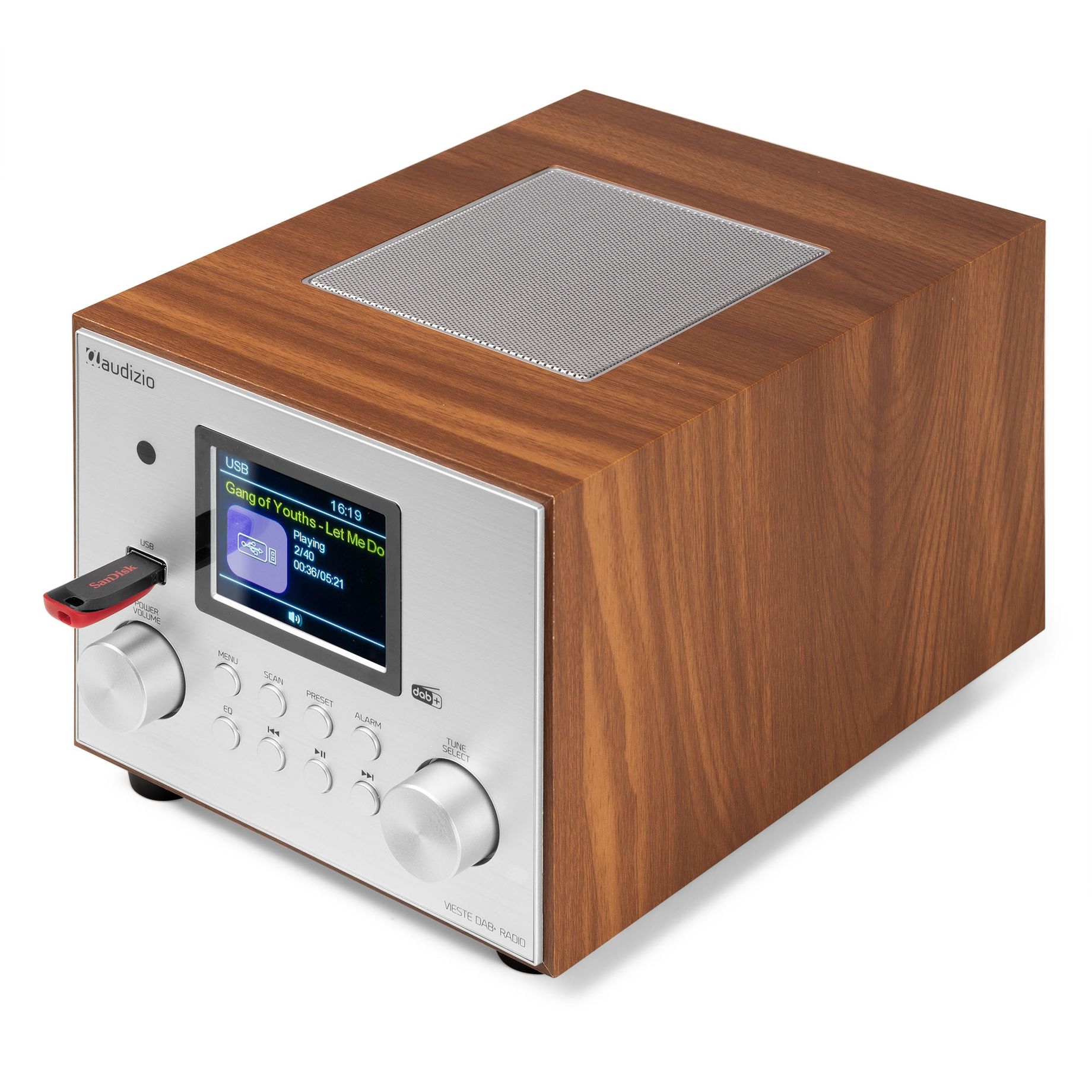 Vieste DAB+ Radio with Subwoofer Silver
