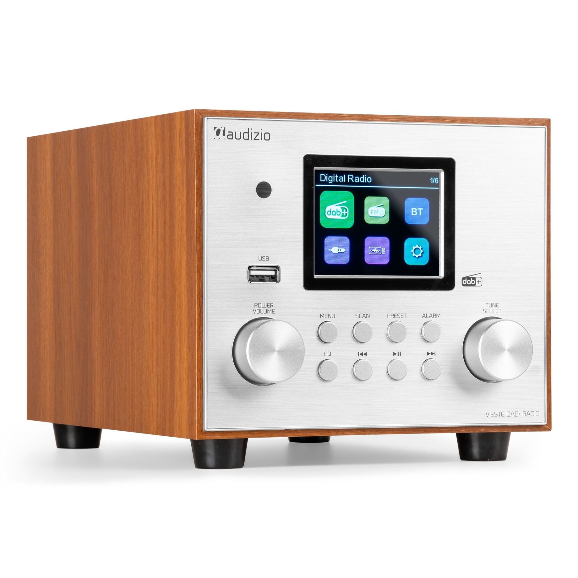 Vieste DAB+ Radio with Subwoofer Silver