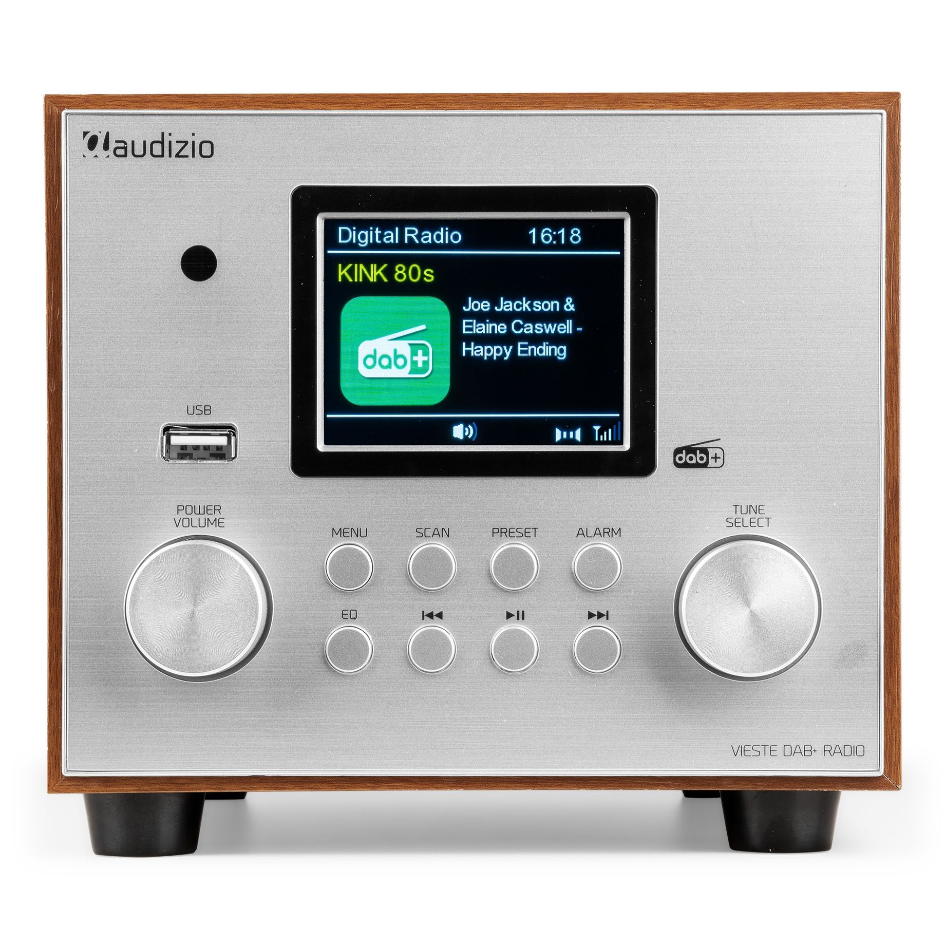 Vieste DAB+ Radio with Subwoofer Silver