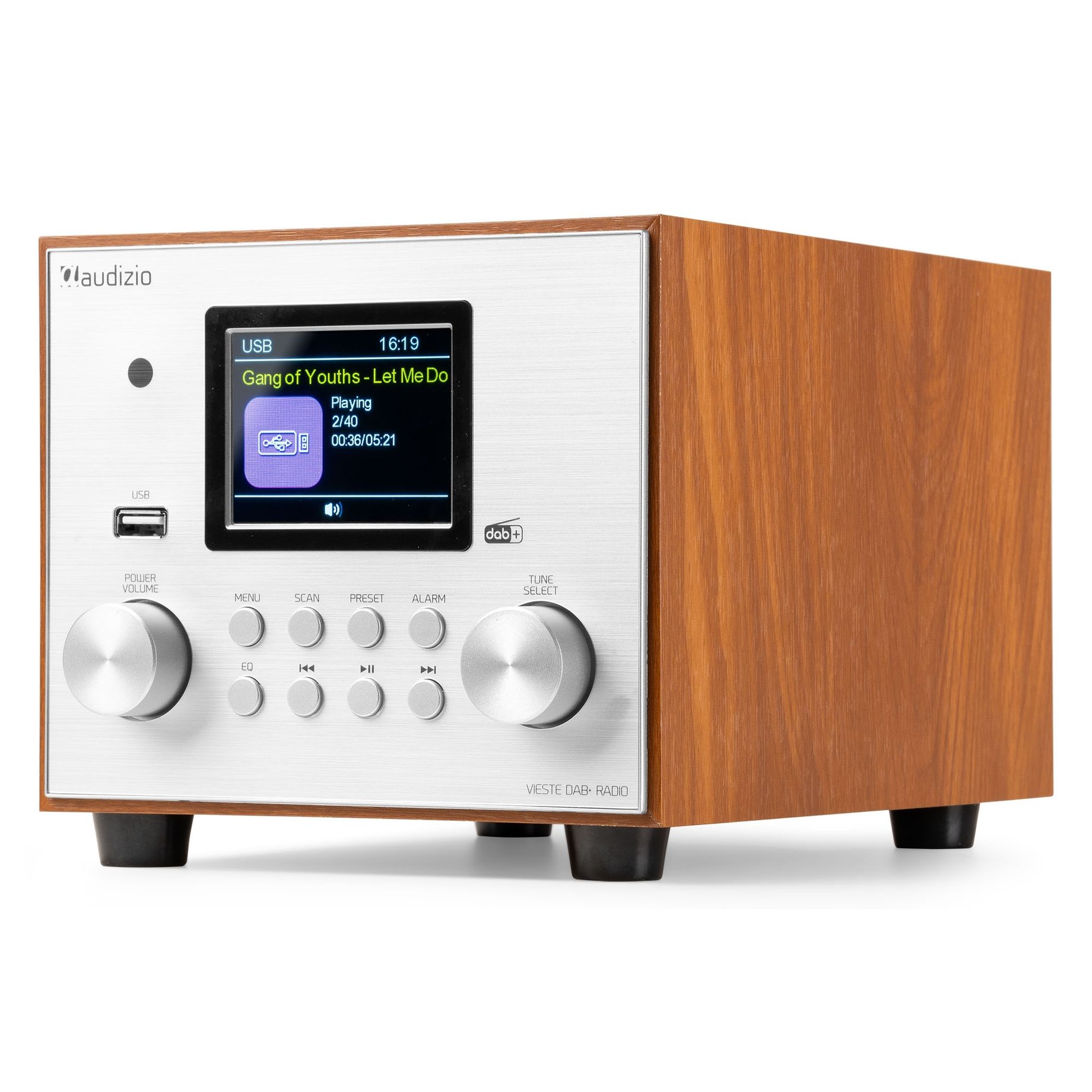 Vieste DAB+ Radio with Subwoofer Silver