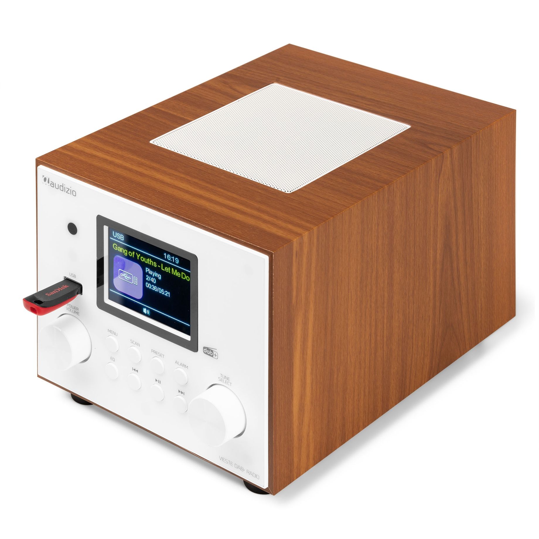 Vieste DAB+ Radio with Subwoofer White