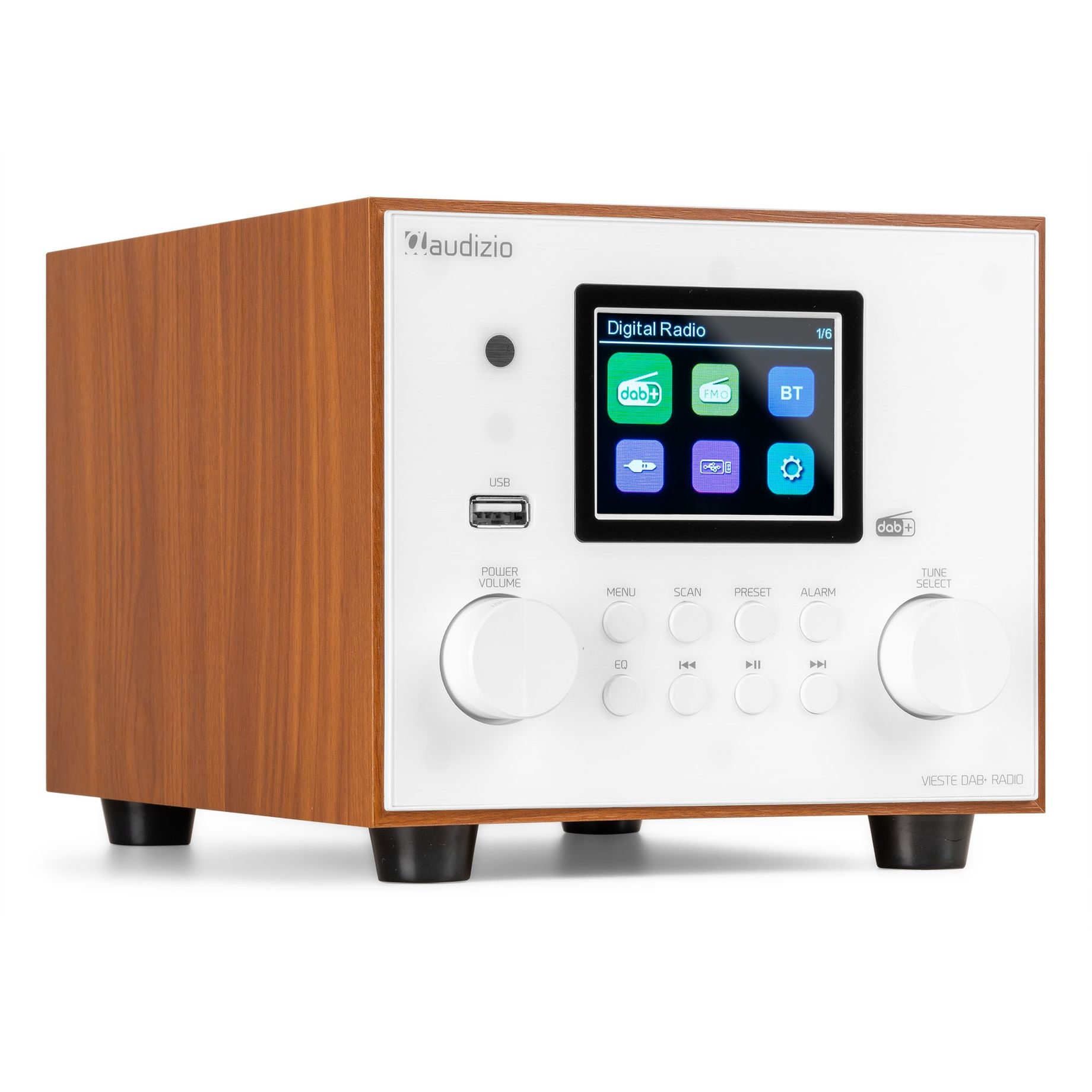 Vieste DAB+ Radio with Subwoofer White