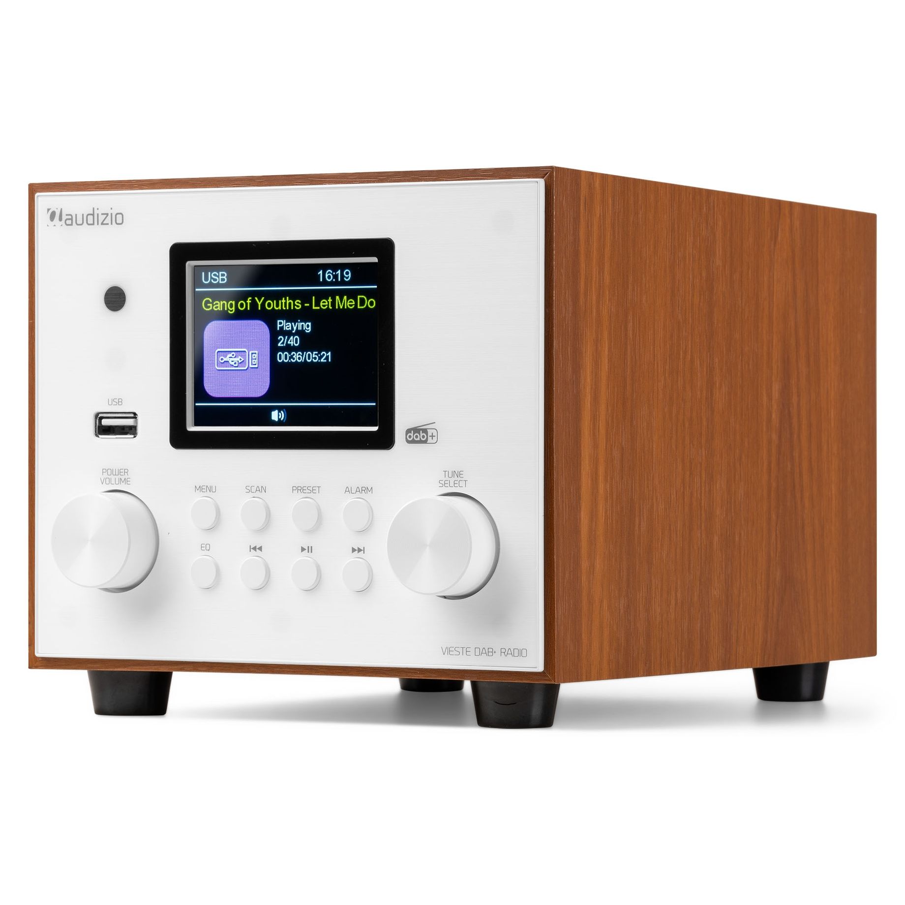 Vieste DAB+ Radio with Subwoofer White