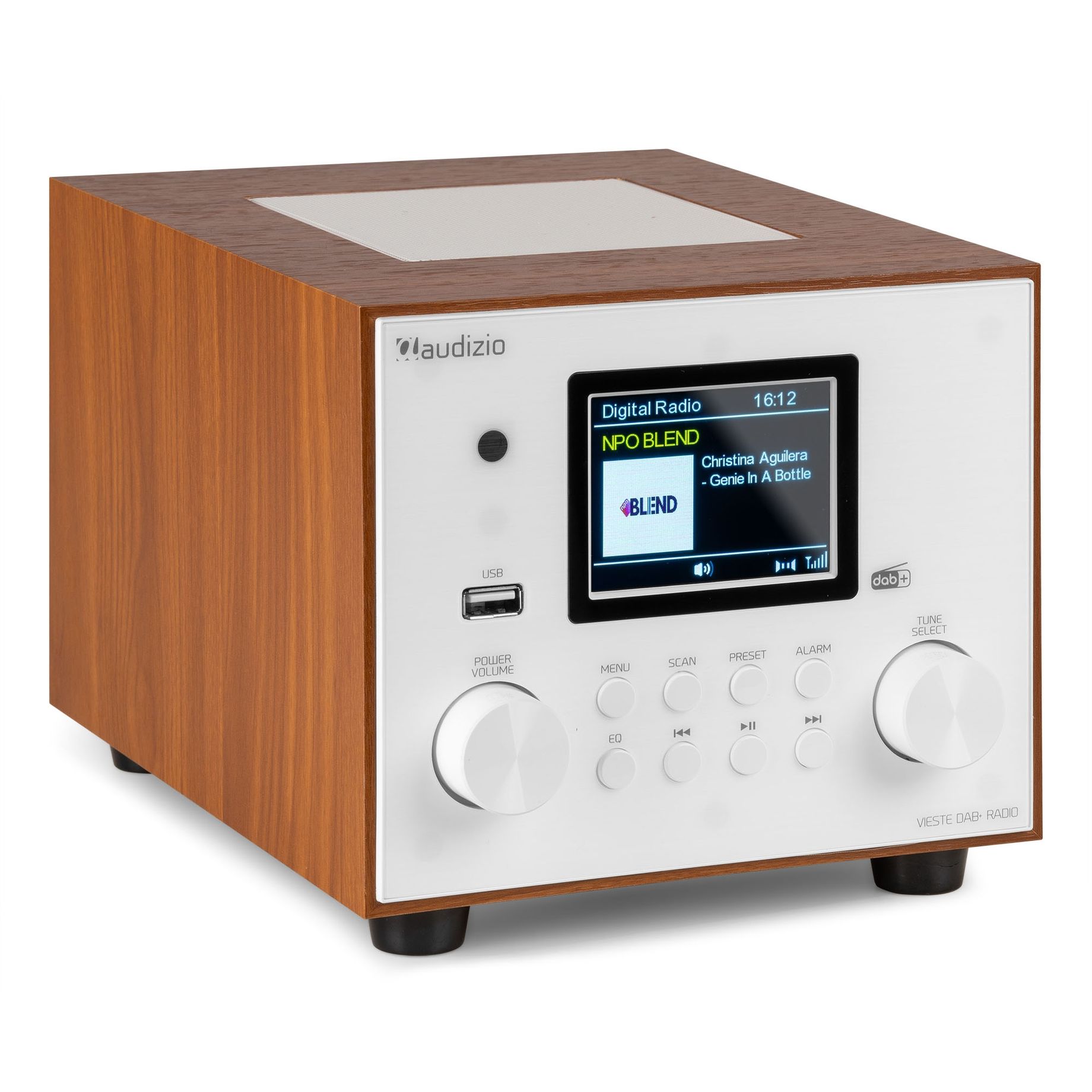 Vieste DAB+ Radio with Subwoofer White