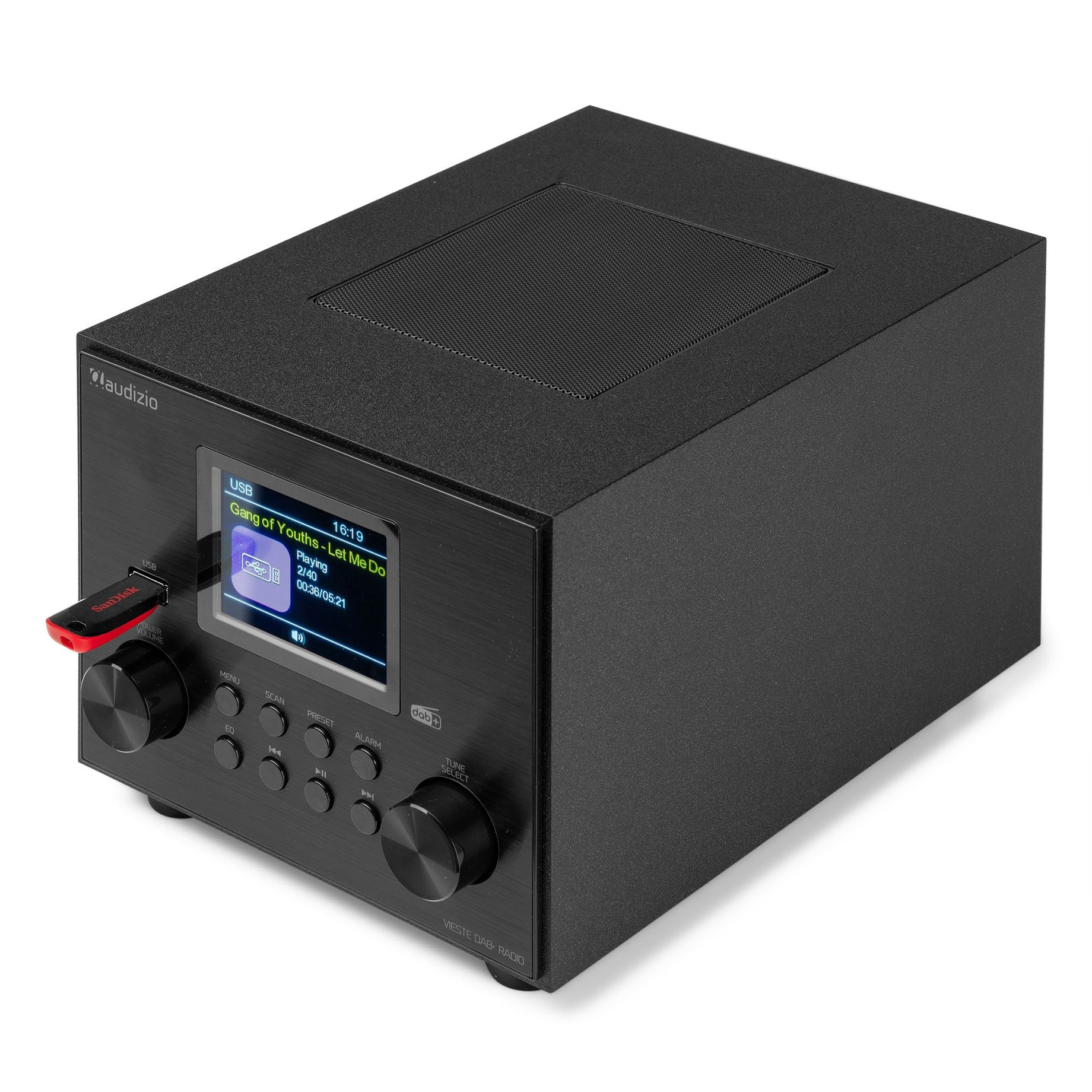 Vieste DAB+ Radio with Subwoofer Black