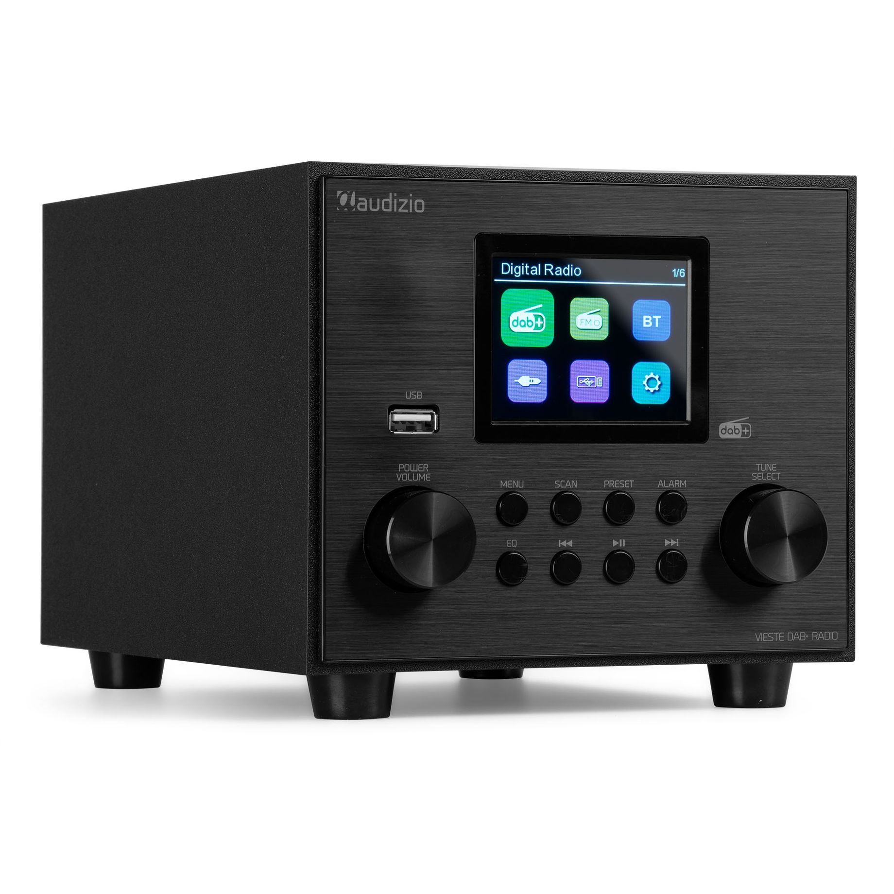 Vieste DAB+ Radio with Subwoofer Black