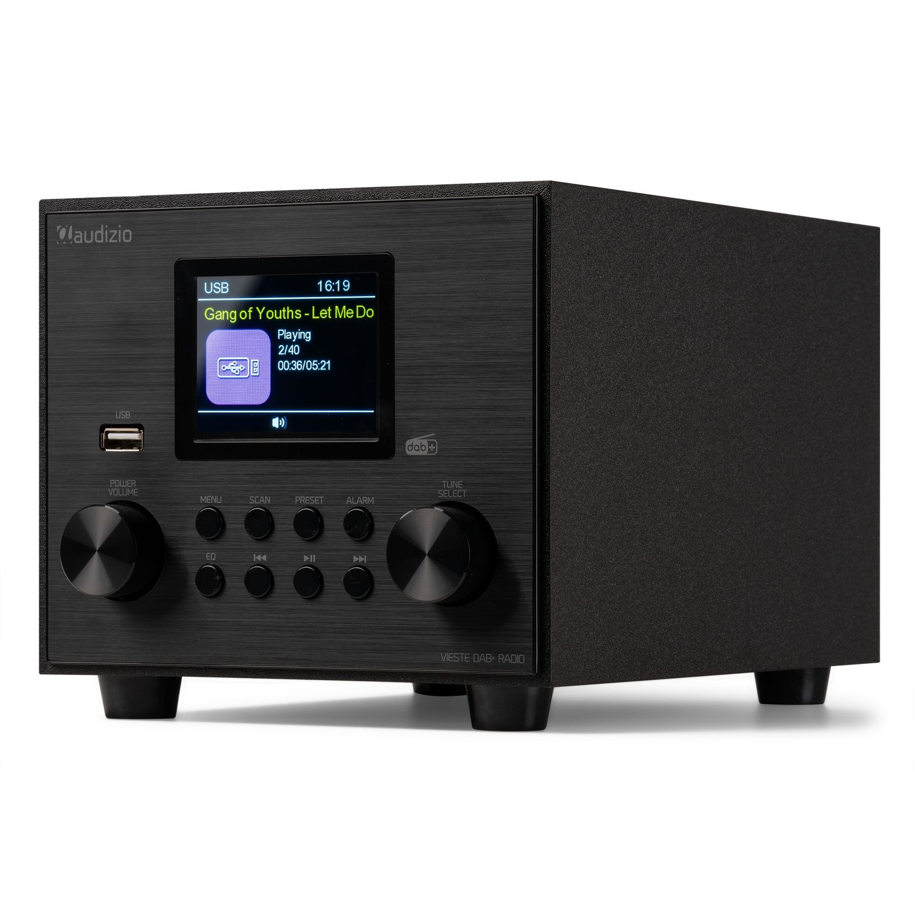Vieste DAB+ Radio with Subwoofer Black