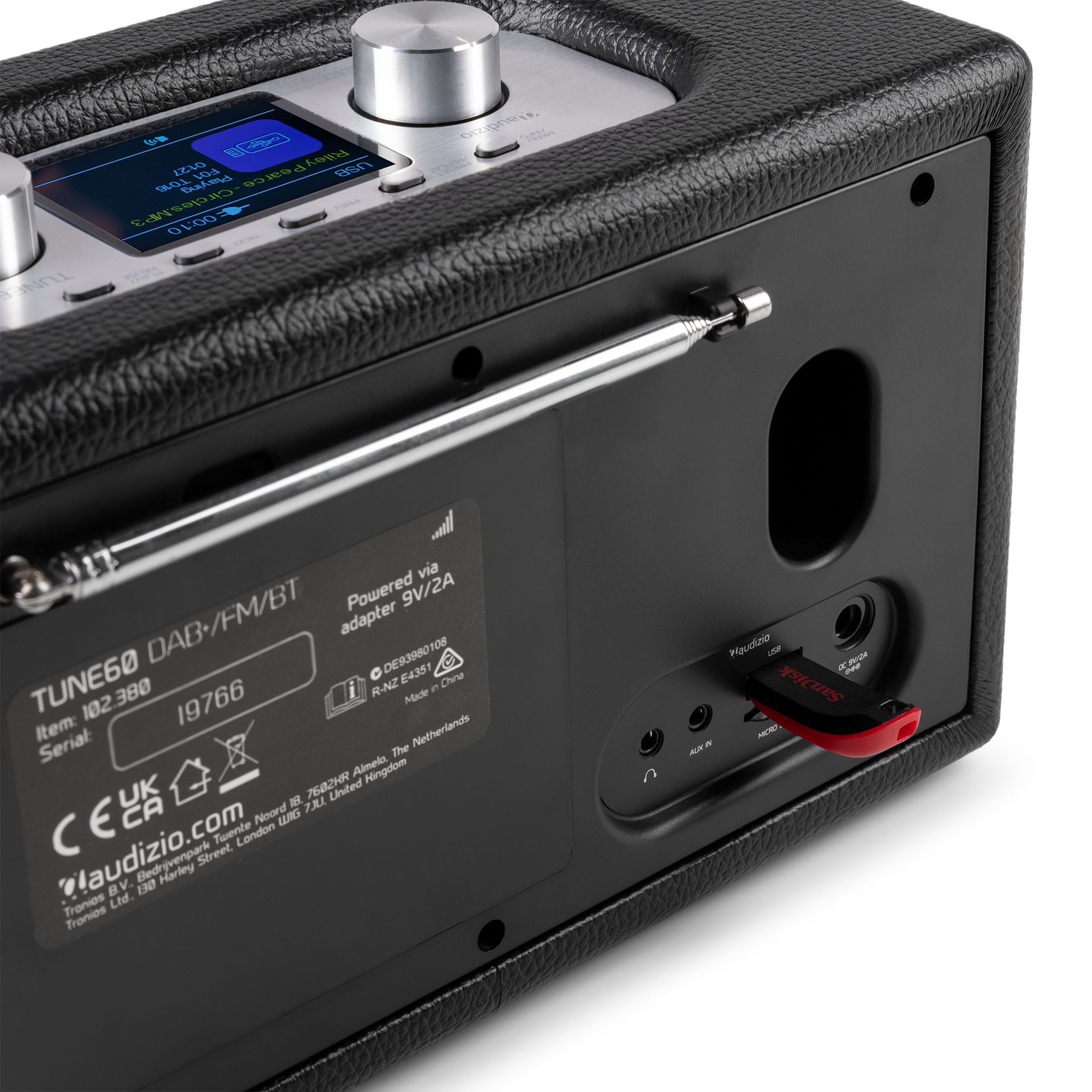 Tune60 DAB Radio Retro Black