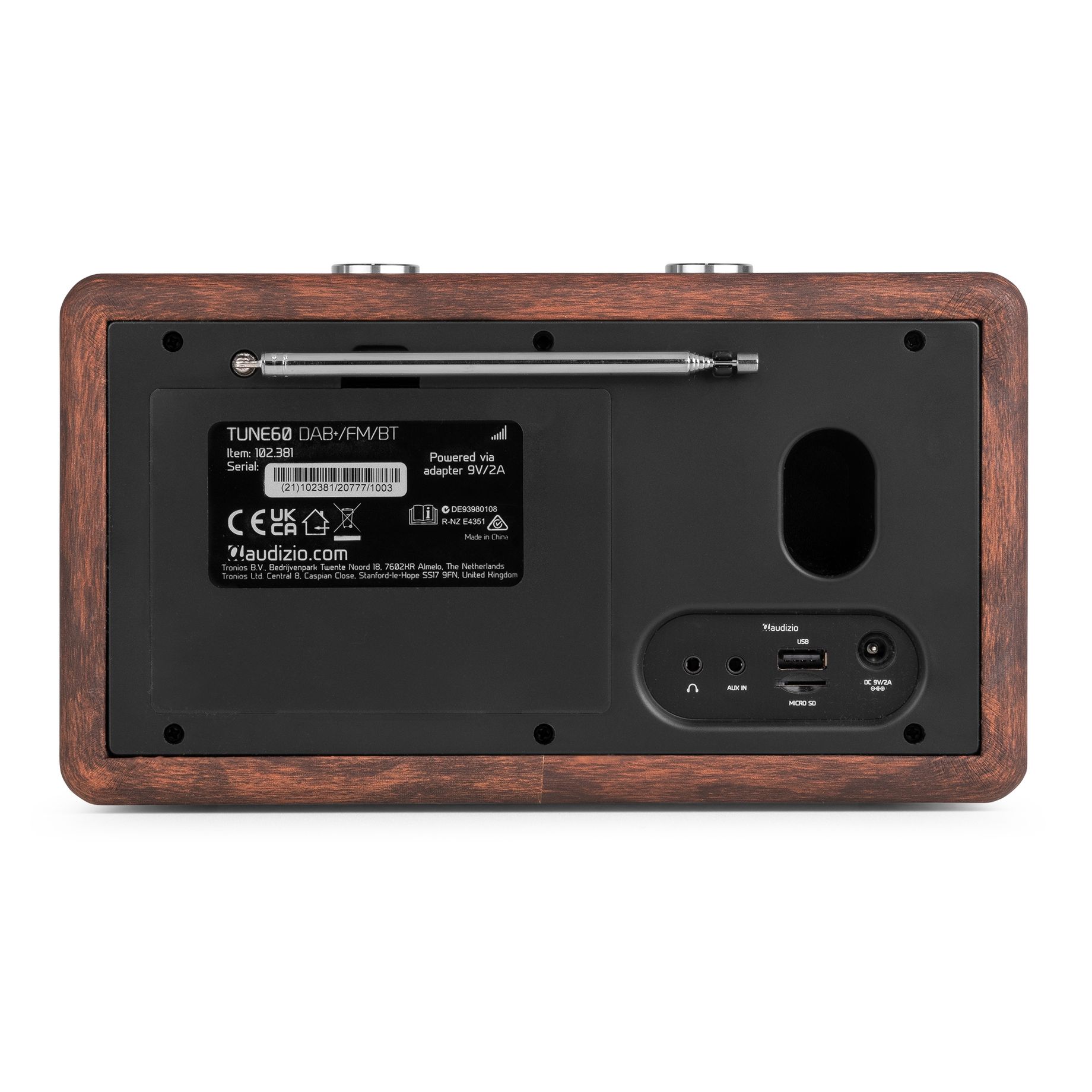 Tune60 DAB Radio Retro Dark Wood