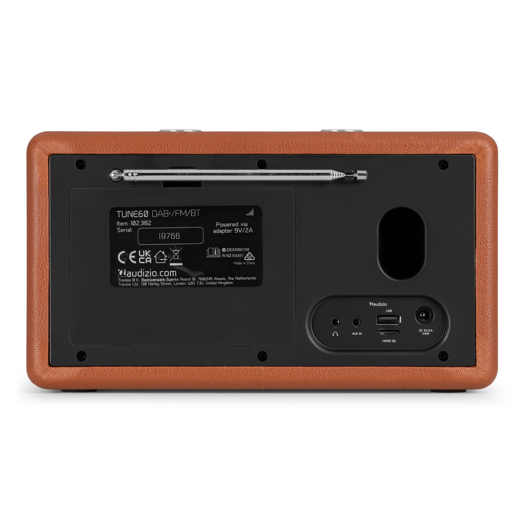 Tune60 DAB Radio Retro Brown
