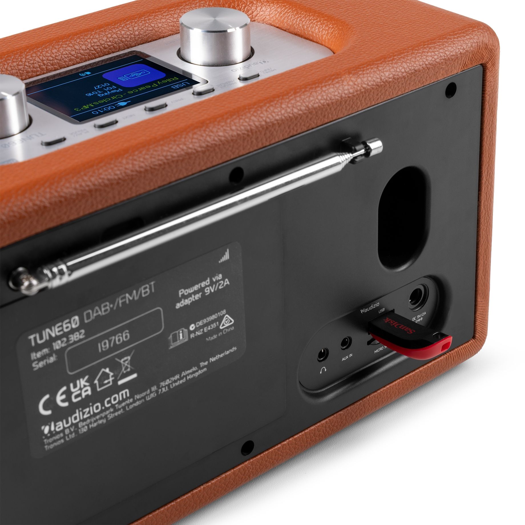 Tune60 DAB Radio Retro Brown