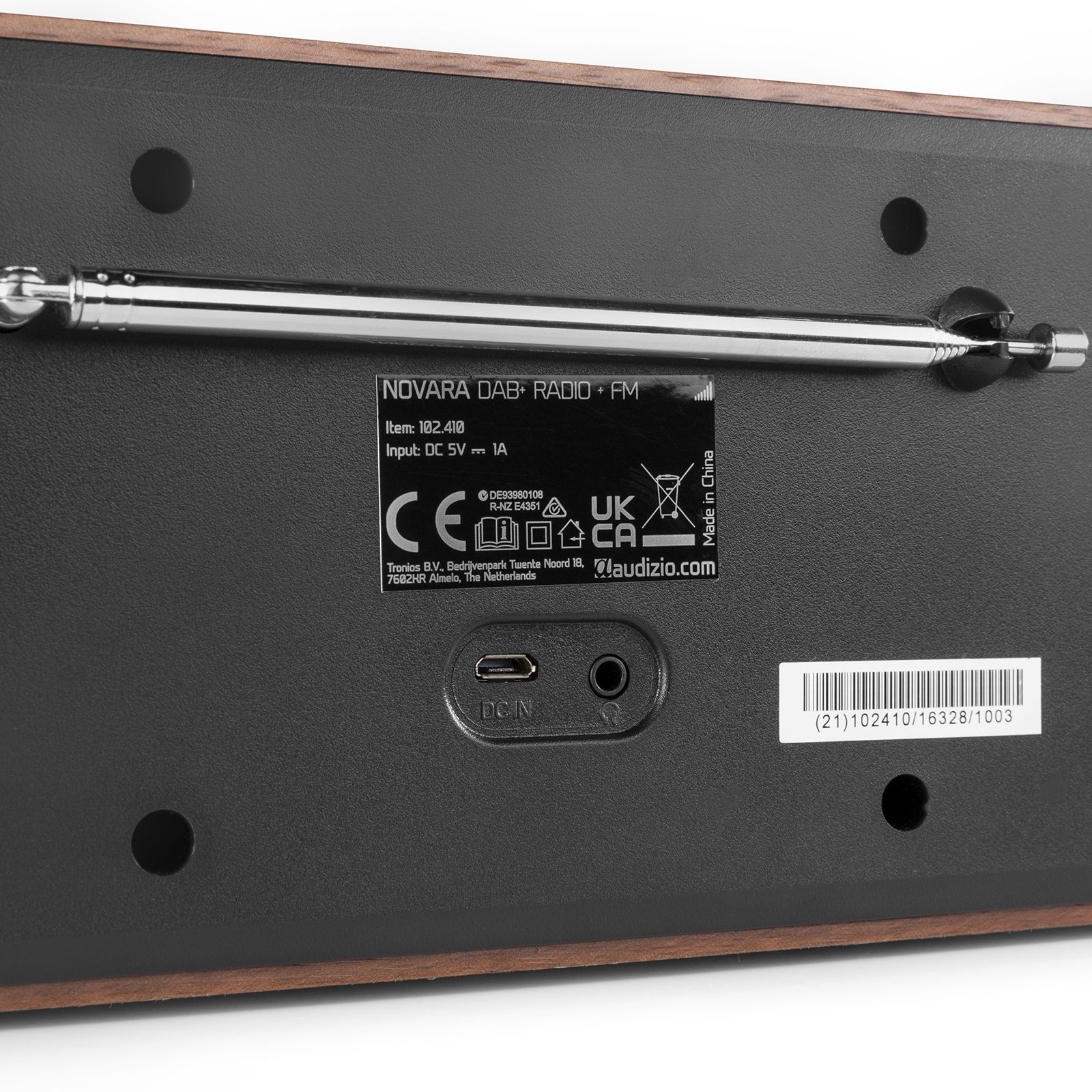 Novara DAB+ Stereo Radio Wood