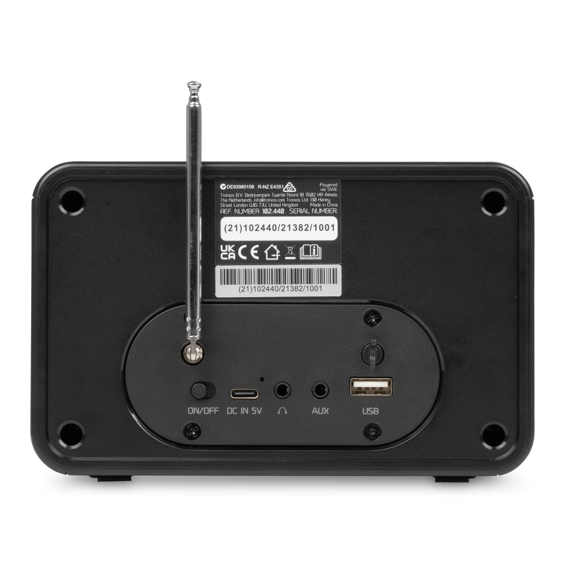 Badia DAB+ Radio with Battery Black
