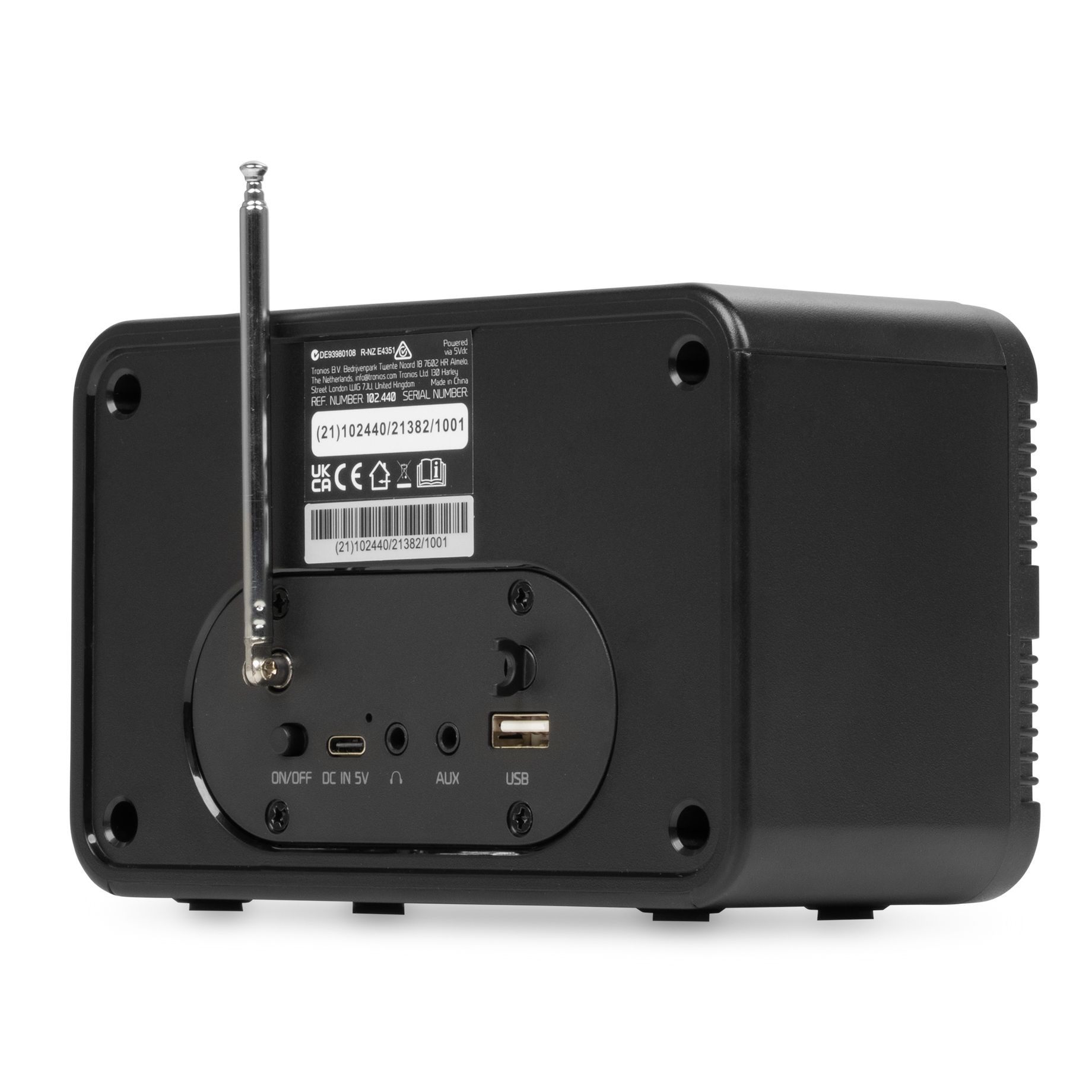 Badia DAB+ Radio with Battery Black
