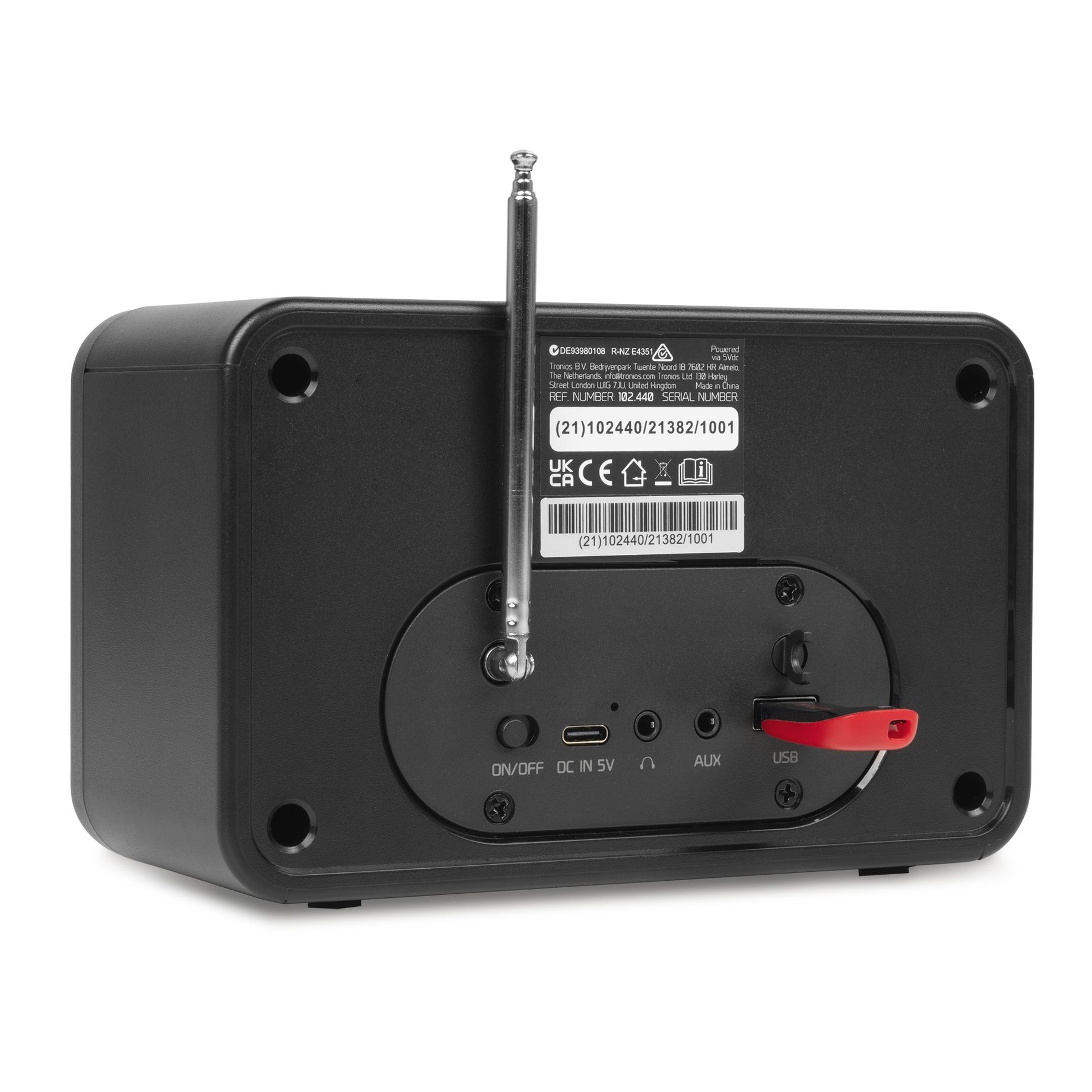 Badia DAB+ Radio with Battery Black