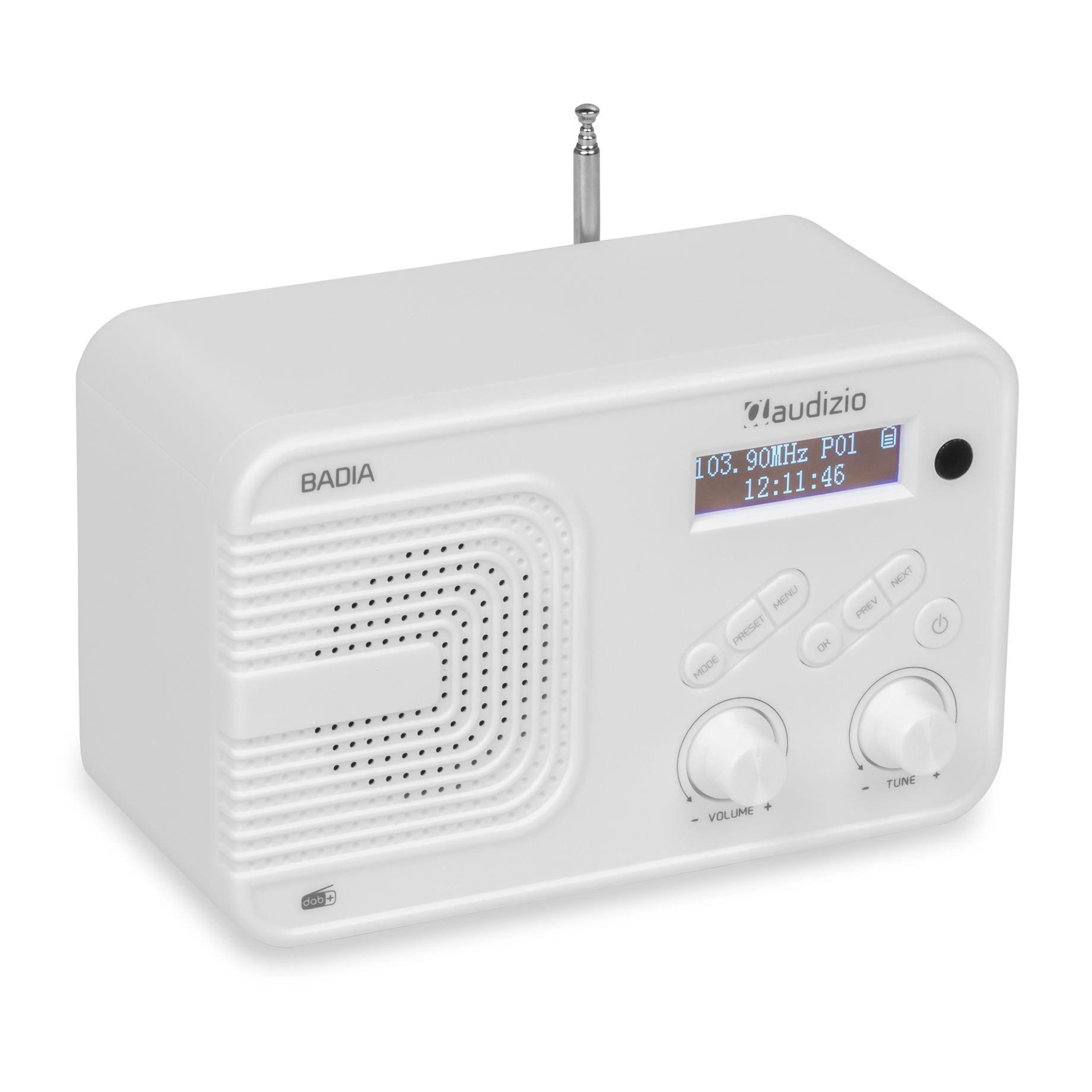 Badia DAB+ Radio with Battery White