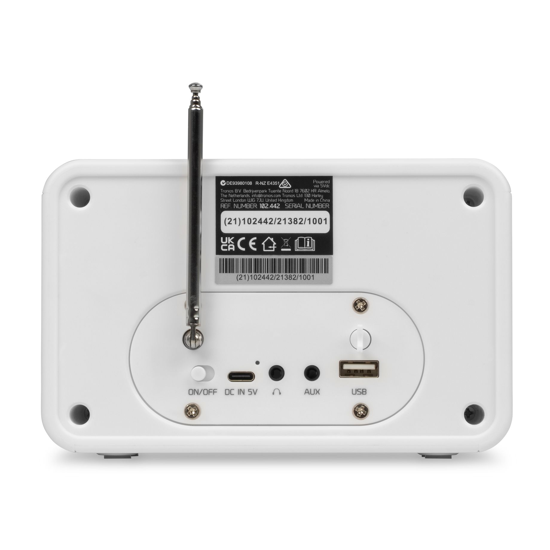 Badia DAB+ Radio with Battery White