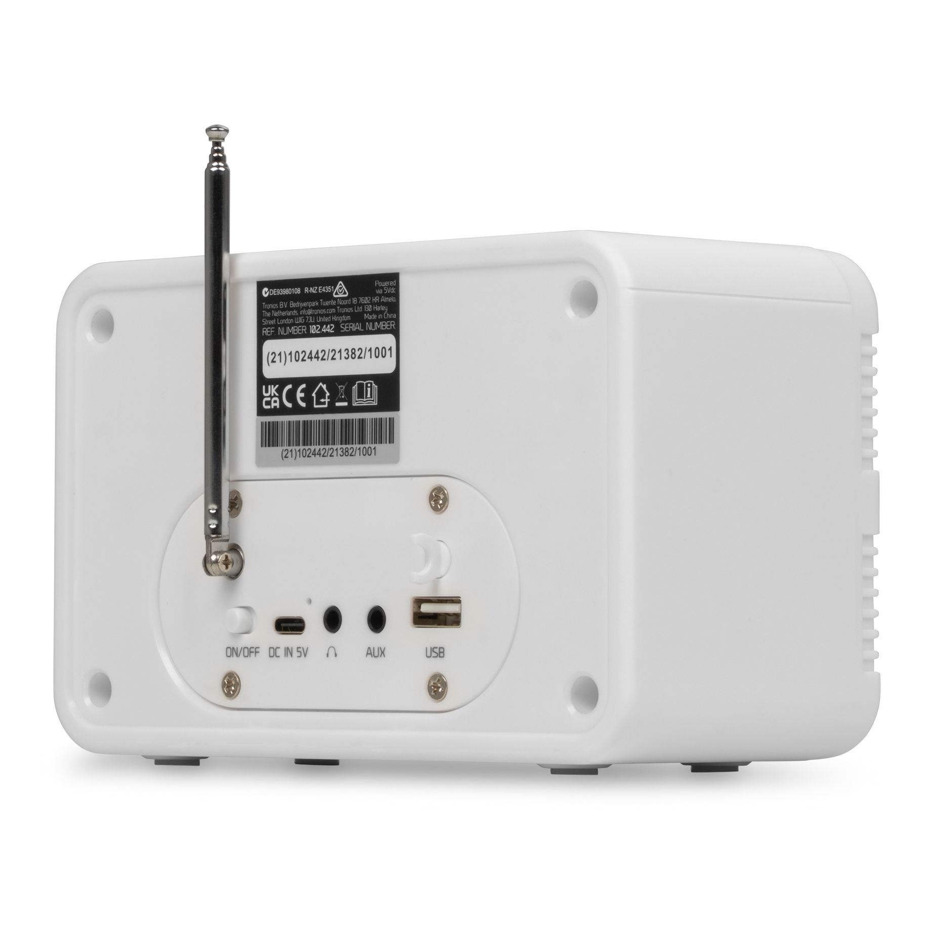 Badia DAB+ Radio with Battery White