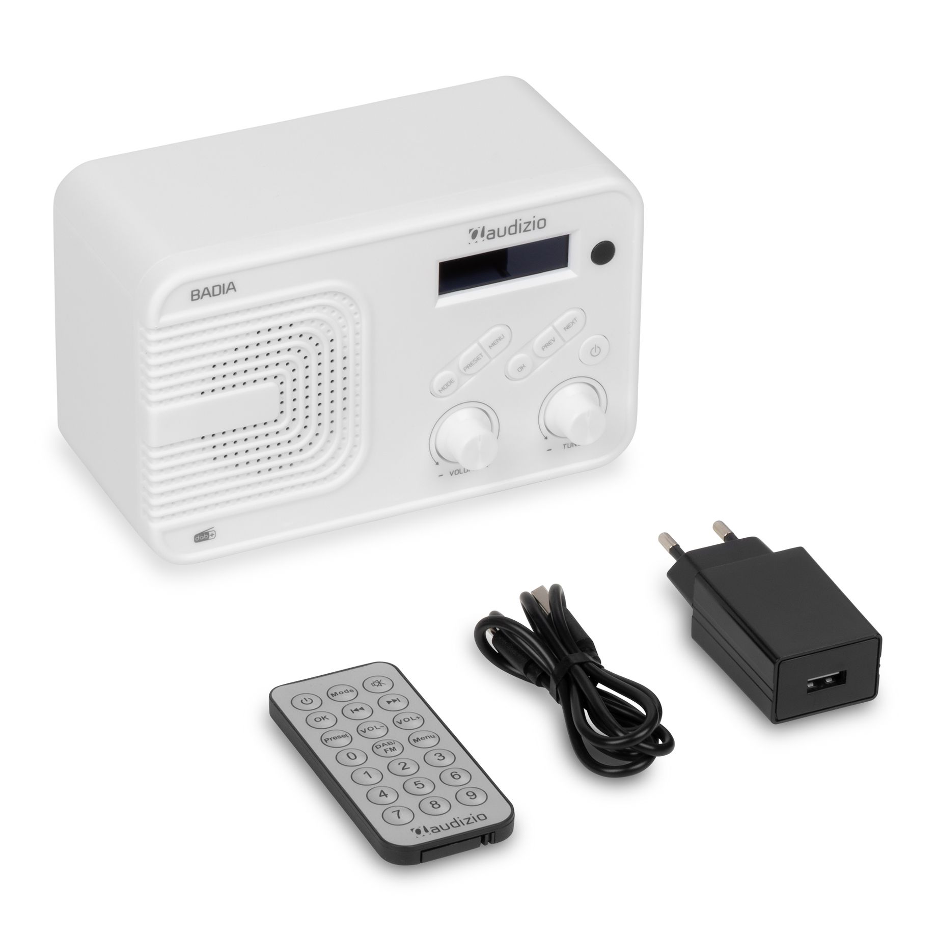 Badia DAB+ Radio with Battery White