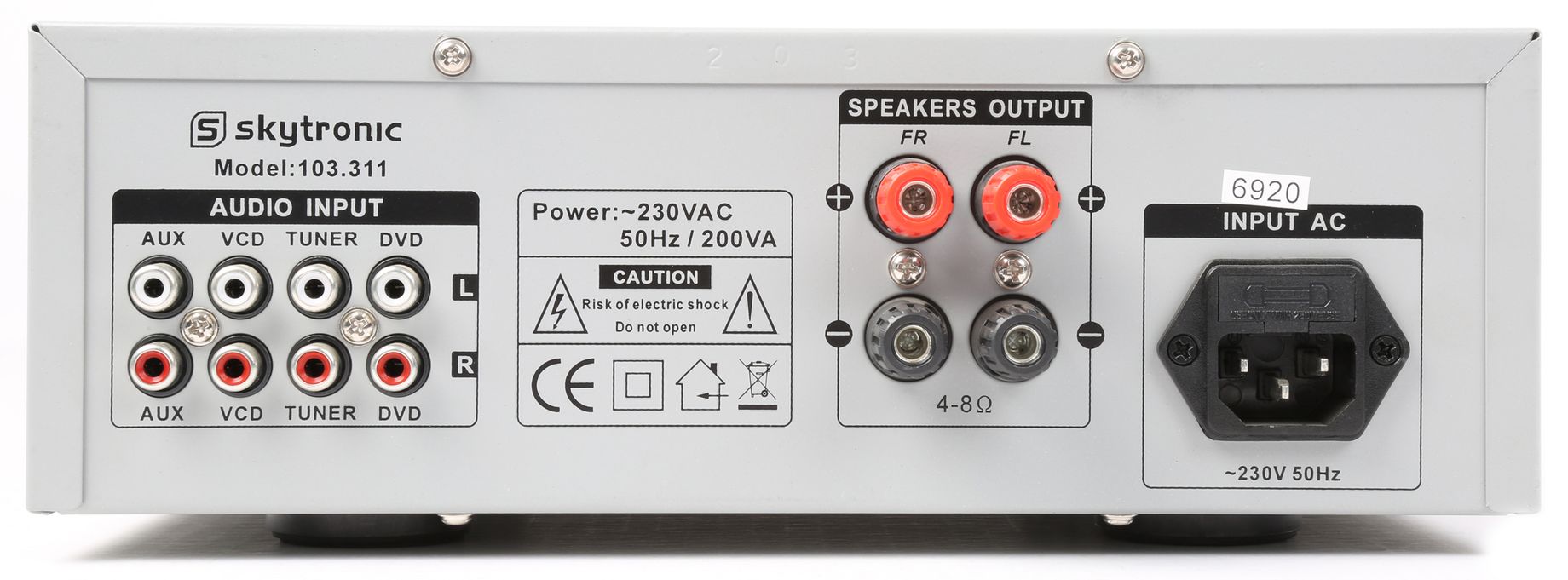 AV400 Stereo Amplifier Silver