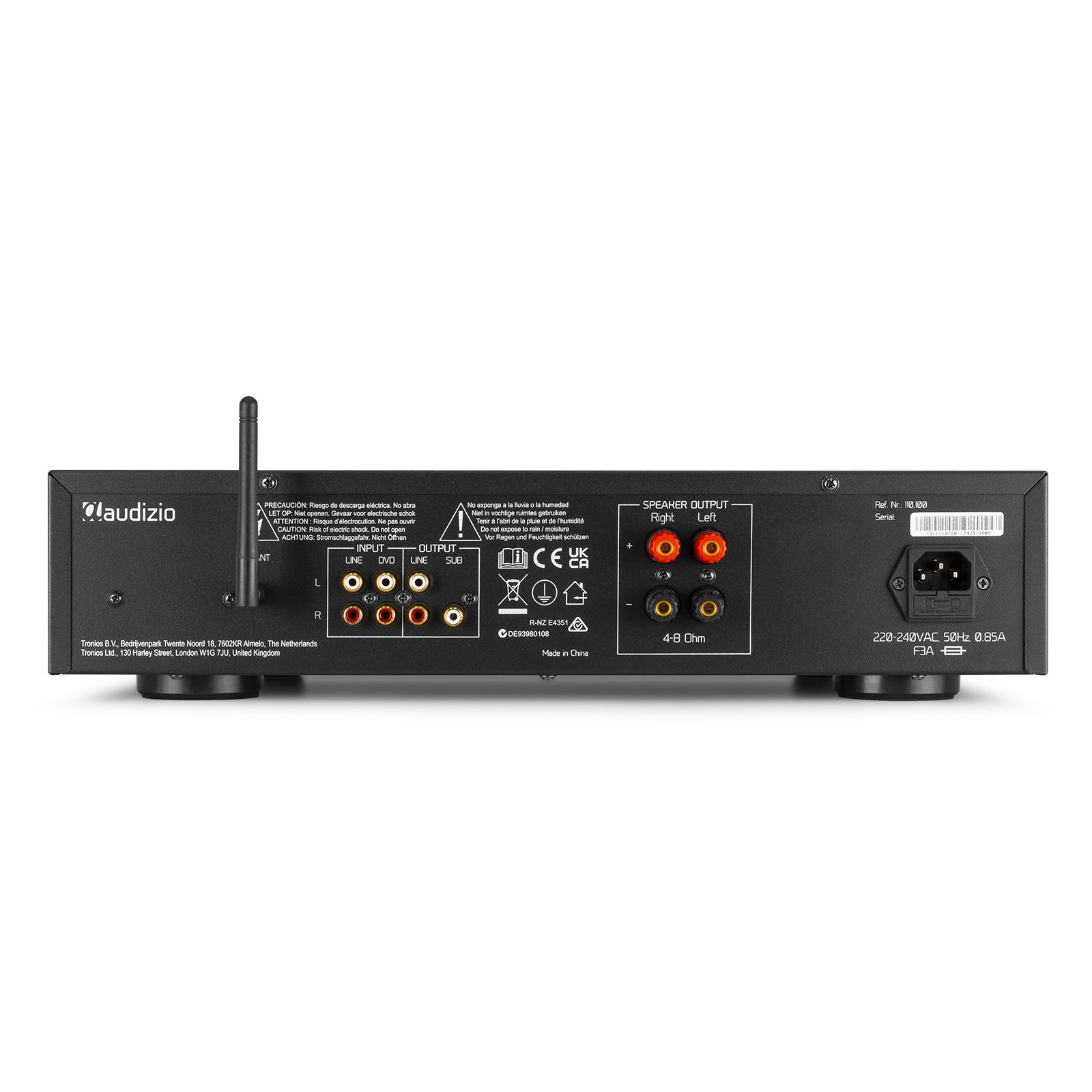 AD200B 2-Channel HiFi Amplifier Black