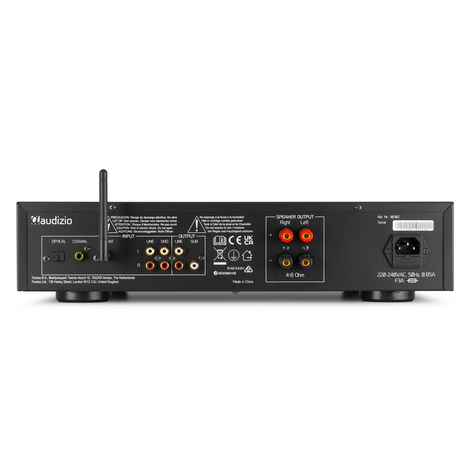 AD220B 2-Channel HiFi Amplifier Black