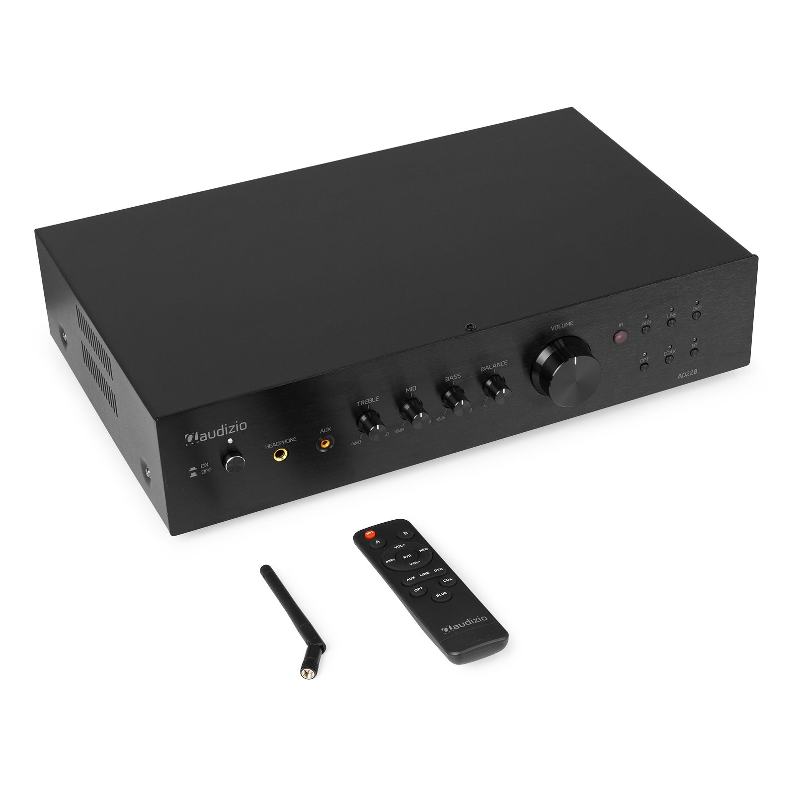 AD220B 2-Channel HiFi Amplifier Black