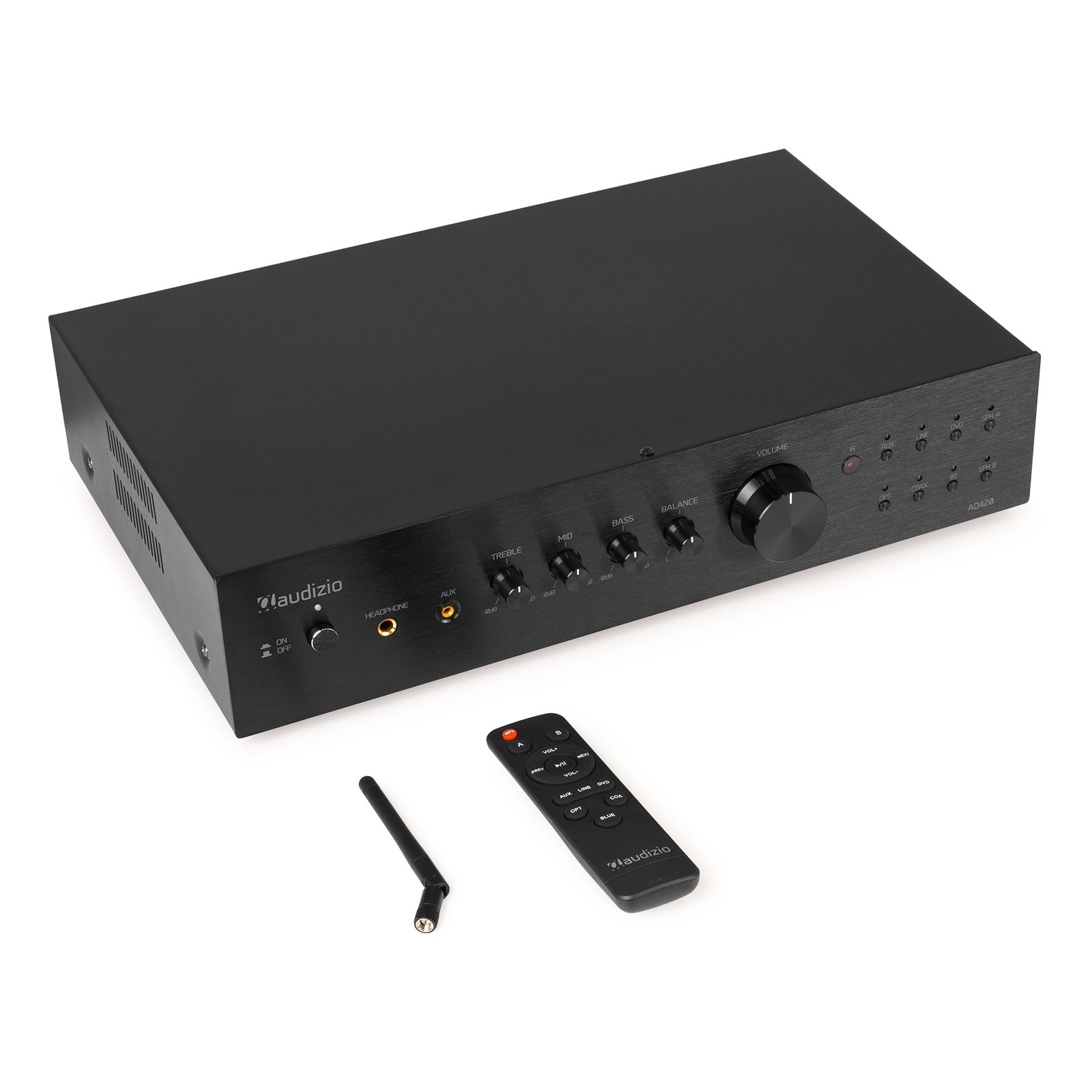 AD420B 4-Channel HiFi Amplifier Black