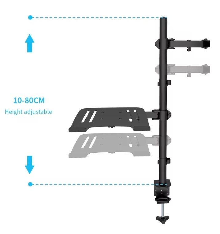 CMA10L Single Monitor Arm 13”- 32” with Laptop stand