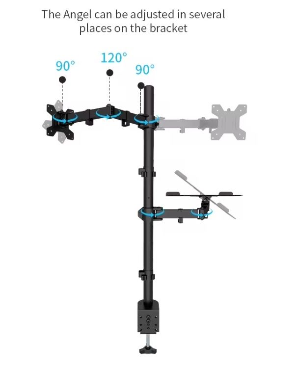 CMA10L Single Monitor Arm 13”- 32” with Laptop stand