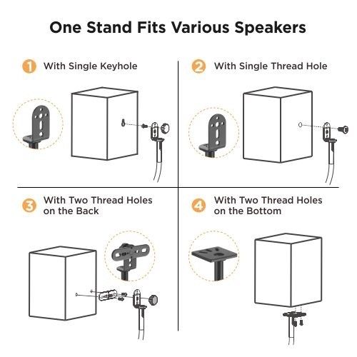 HTS12 Satellite Speaker Floor Stand, set of 2