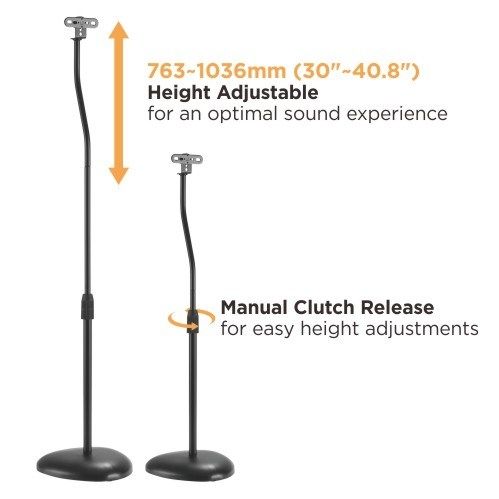 HTS12 Satellite Speaker Floor Stand, set of 2