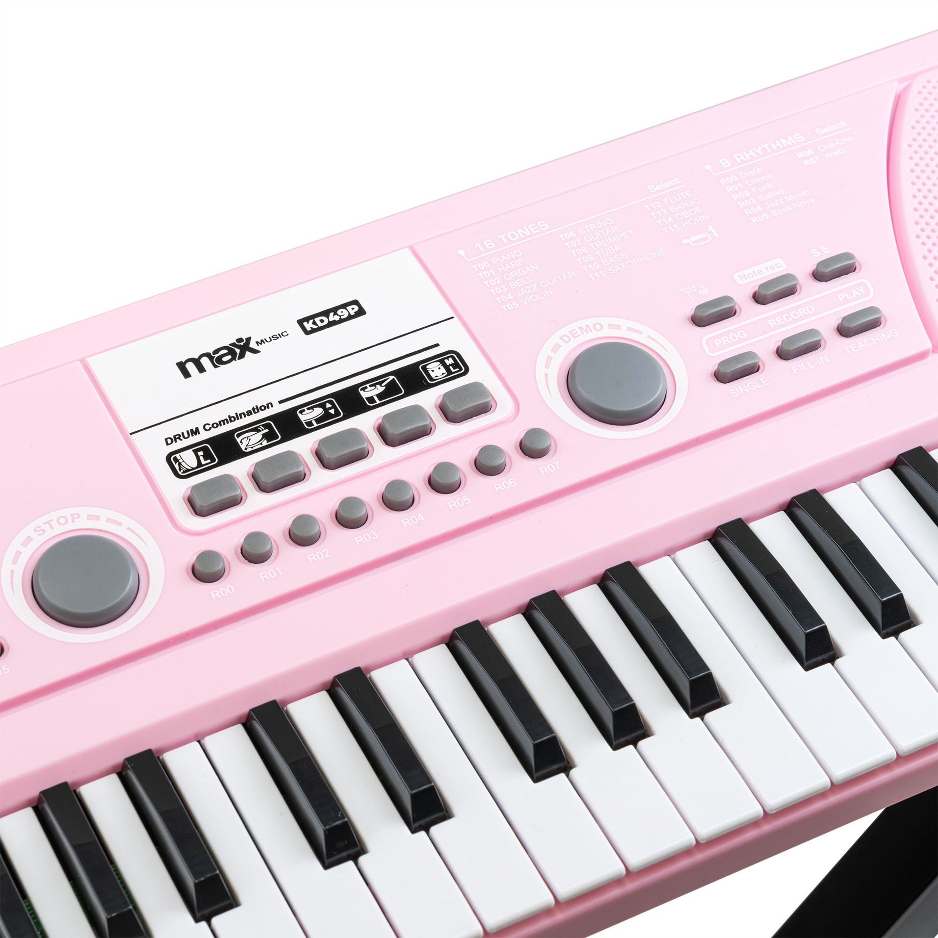 KD49P Electronic Keyboard 49-keys with Battery Pink