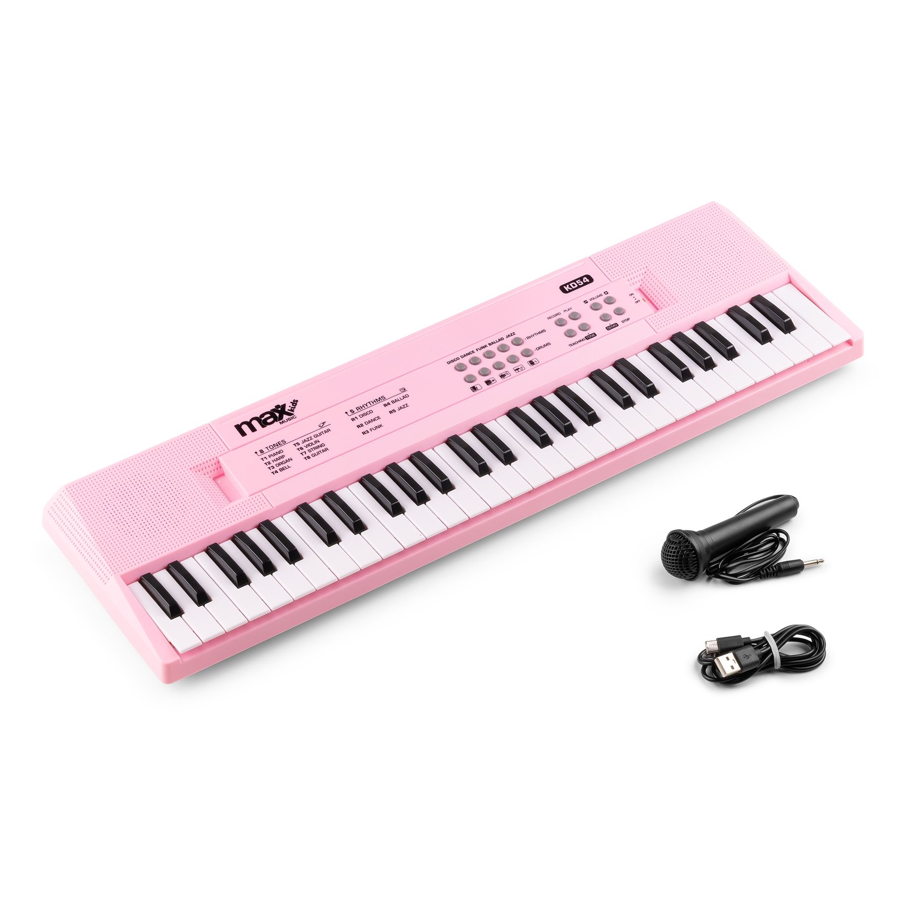 KD54 Electronic Keyboard 54-keys with Battery Pink