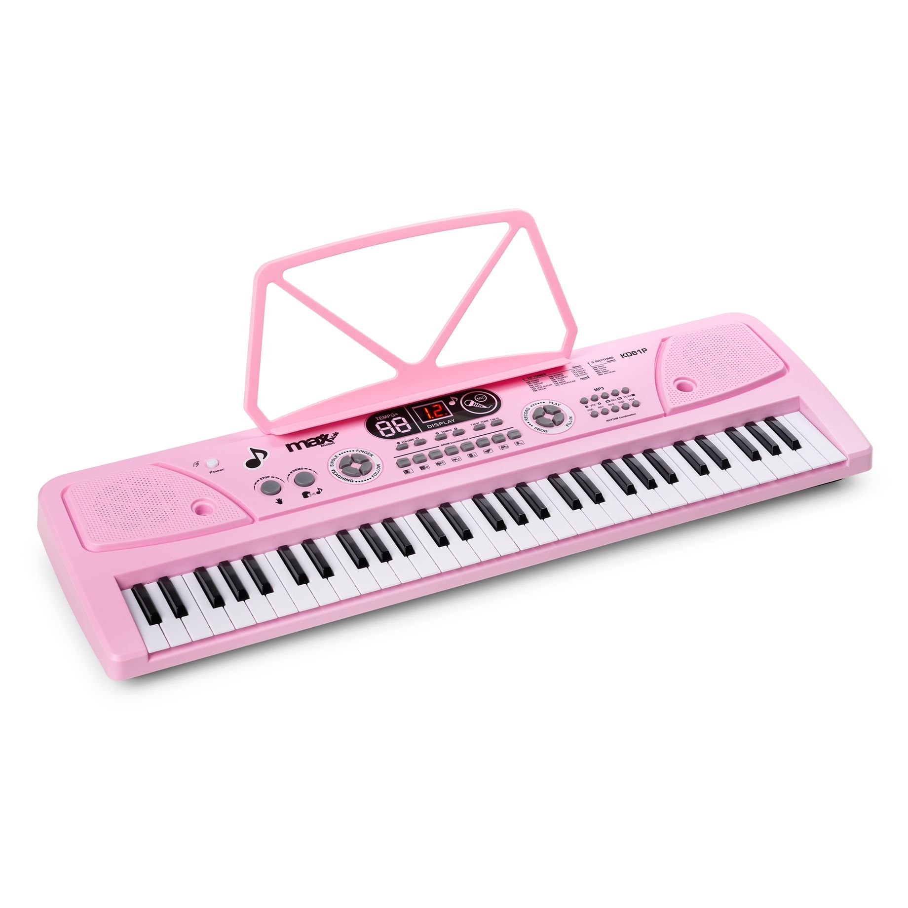 KD61P Electronic Keyboard 61 keys with Battery Pink